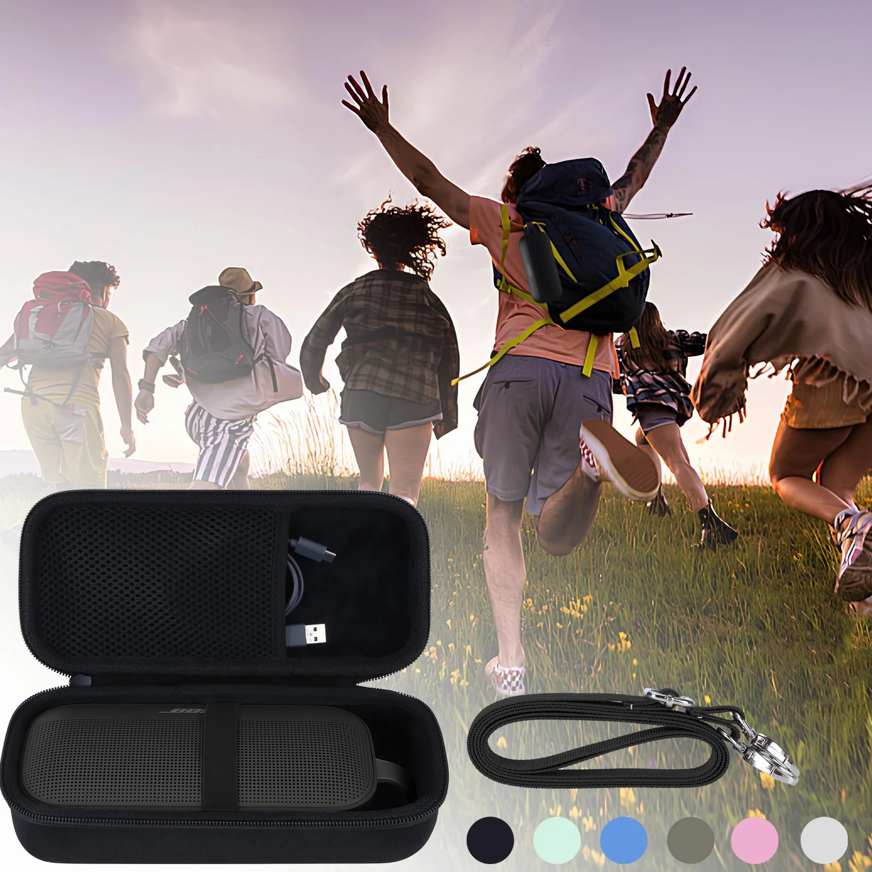Twarde etui ochronne do Bose SoundLink Flex 2. generacji czarny