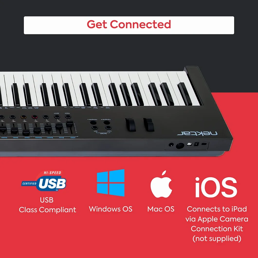 Nektar Impact LX88 + USB MIDI Keyboard Controller with Nektar DAW Integration