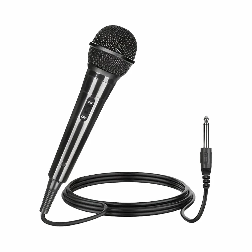 Profesjonalny mikrofon dynamiczny do karaoke przenośny ręczny wokal przewodowy kardioidalny kabel podcast 6,5 mm gniazdo audio rezonator XLR do karaoke na imprezy dla DJ-a, kościoła, ślub, spotkanie,