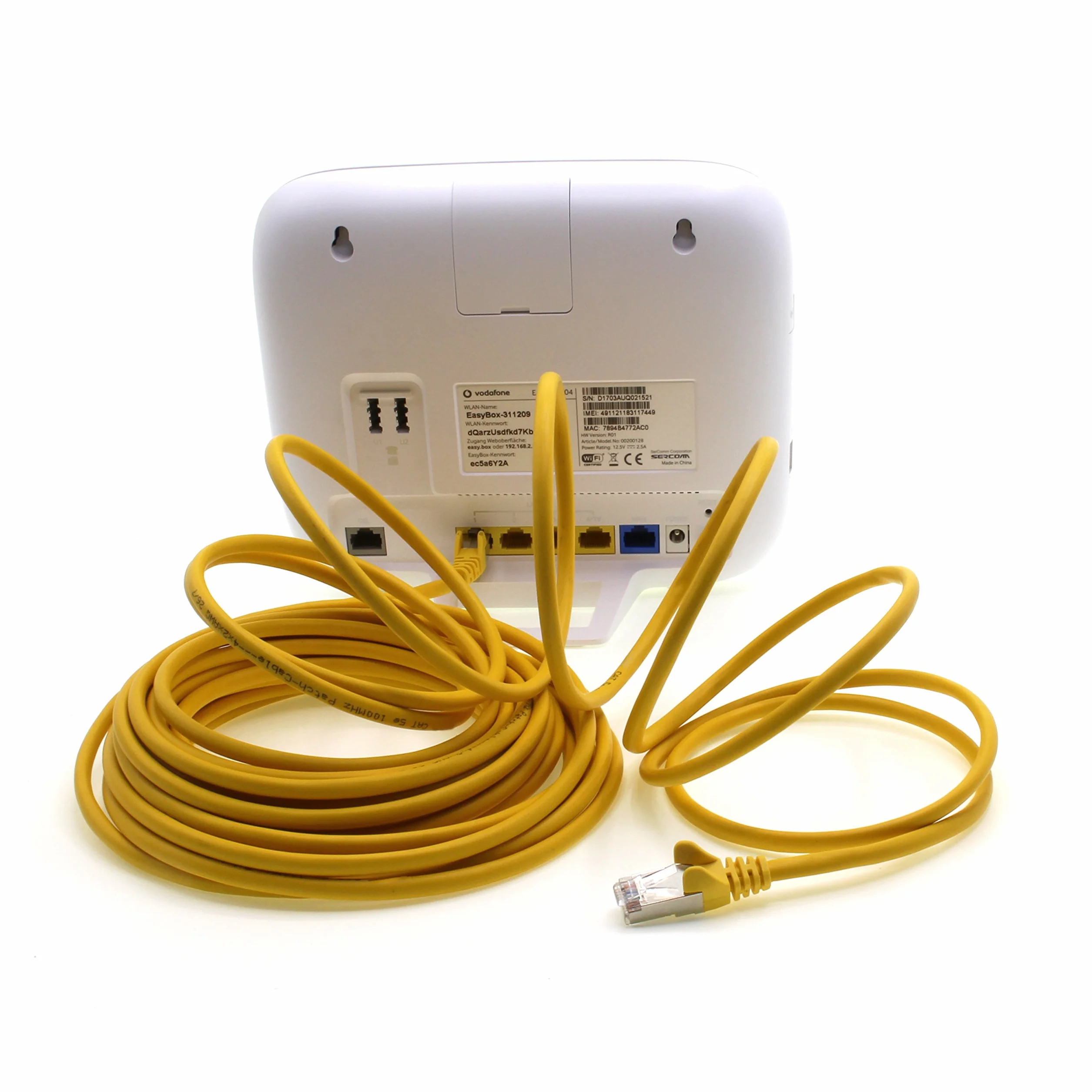 1aTTack.de Kabel sieciowy CAT5 CAT 5e kabel sieciowy kabel krosowy 2 x złącze RJ45 folia + oplot ekranowany CAT 5 SFTP żółty - 7,5 m 7,5 metra