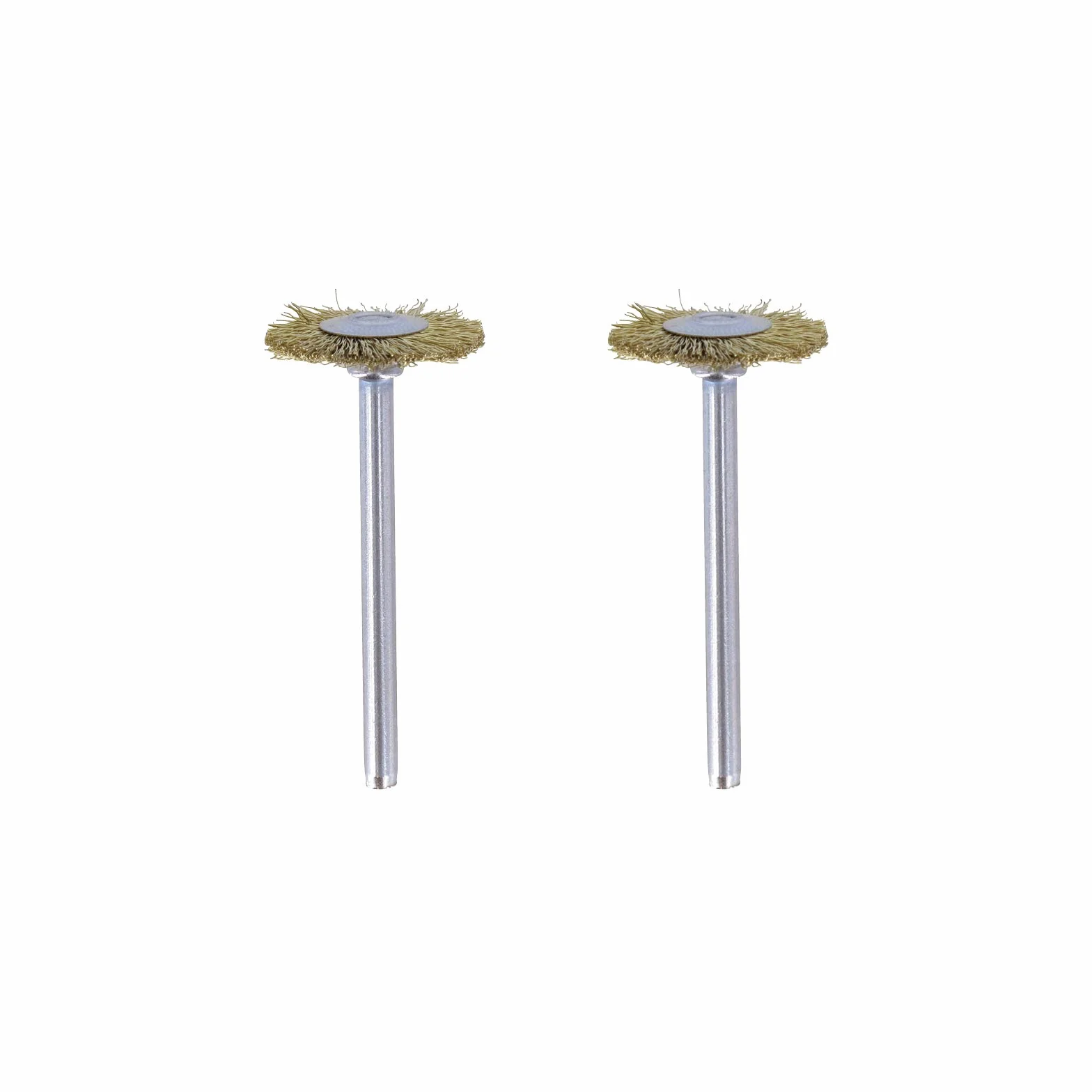 Dremel 535 szczotka mosiężna, zestaw akcesoriów: 2 szczotki (19 mm) do czyszczenia miękkich metali, takich jak złoto, brąz lub miedź