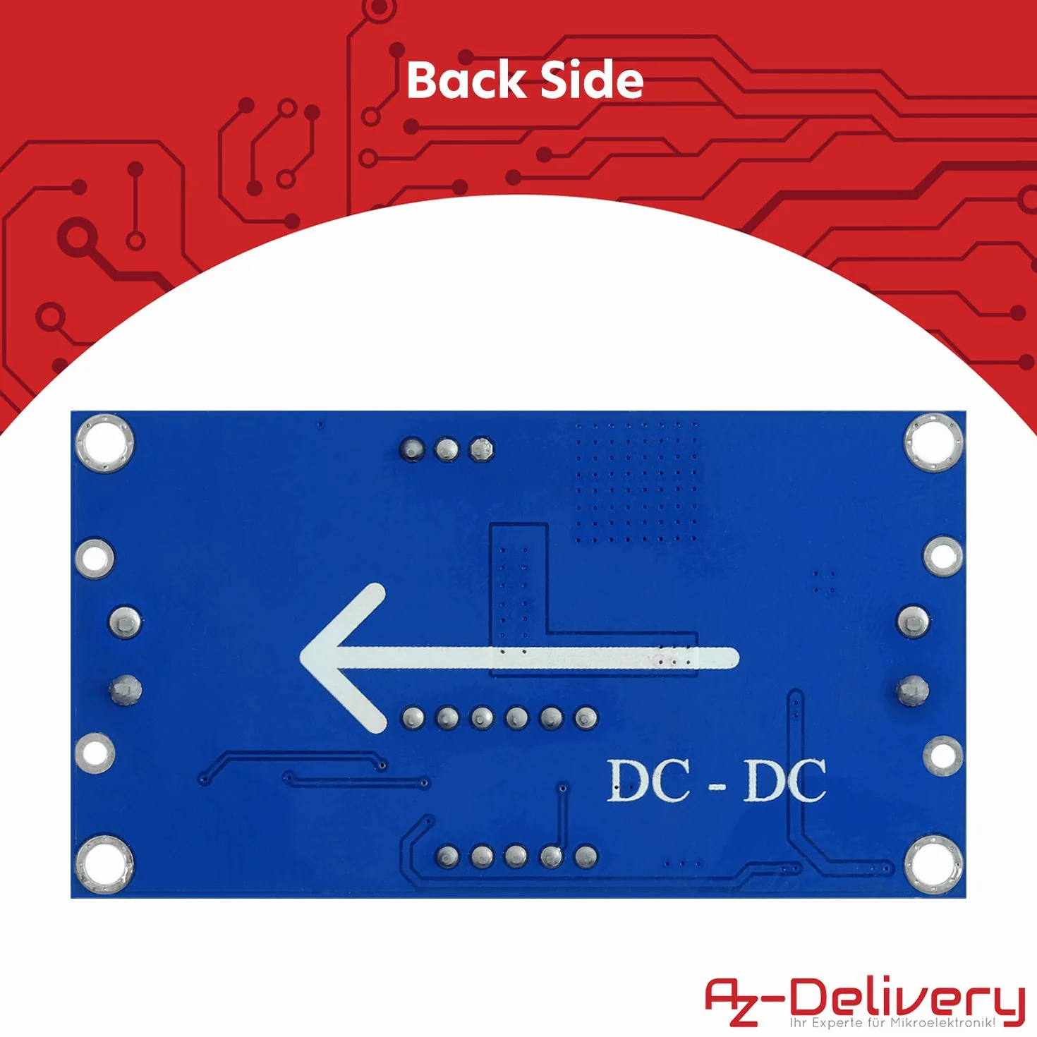 AZDelivery LM2596S step-down DC-DC buck converter moduł dla 4-40V do 3,3-24V z 3-cyfrowym wyświetlaczem cyfrowym i E-book w zestawie!