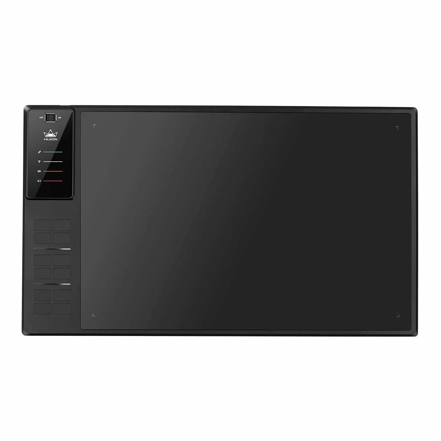 HUION WH1409 V2 tablet graficzny bez baterii w trybie przewodowym i bezprzewodowym z 8192 poziomami czułości nacisku, 12 przycisków ekspresowych połączonych z funkcją Tilt