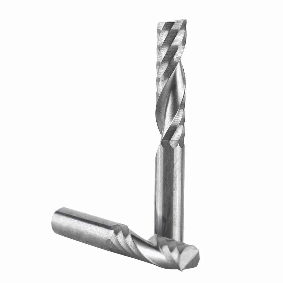 Freesbity 5 sztuk 6 mm trzpień pojedynczy frez frezarski narzędzie do wiercenia węglik wolframu frezy CNC frezy do drewna, stali aluminiowej, PCB PCB PCV, włókno węglowe