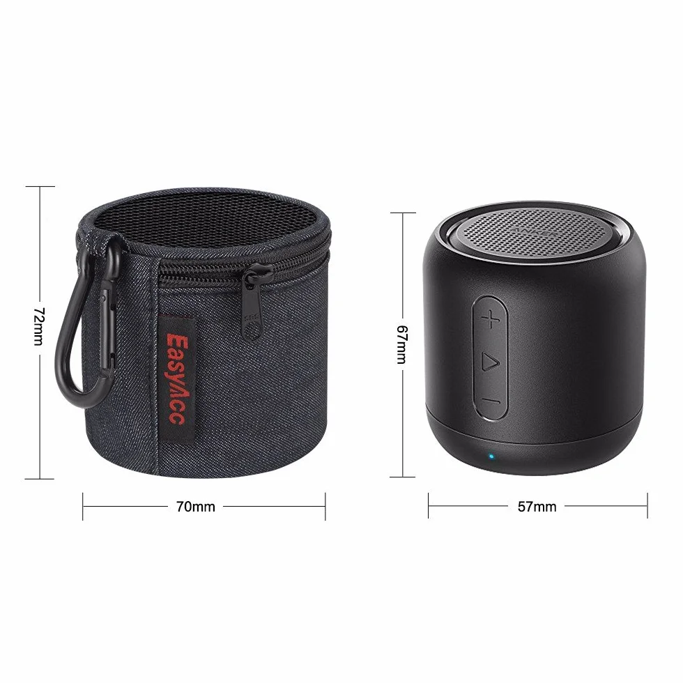 EasyAcc Obudowa głośnika do Anker SoundCore/Betron KBS08 BPS60 Mini głośnik Bluetooth torba do przenoszenia etui bezprzewodowe głośniki Bluetooth torba przenośna odzież