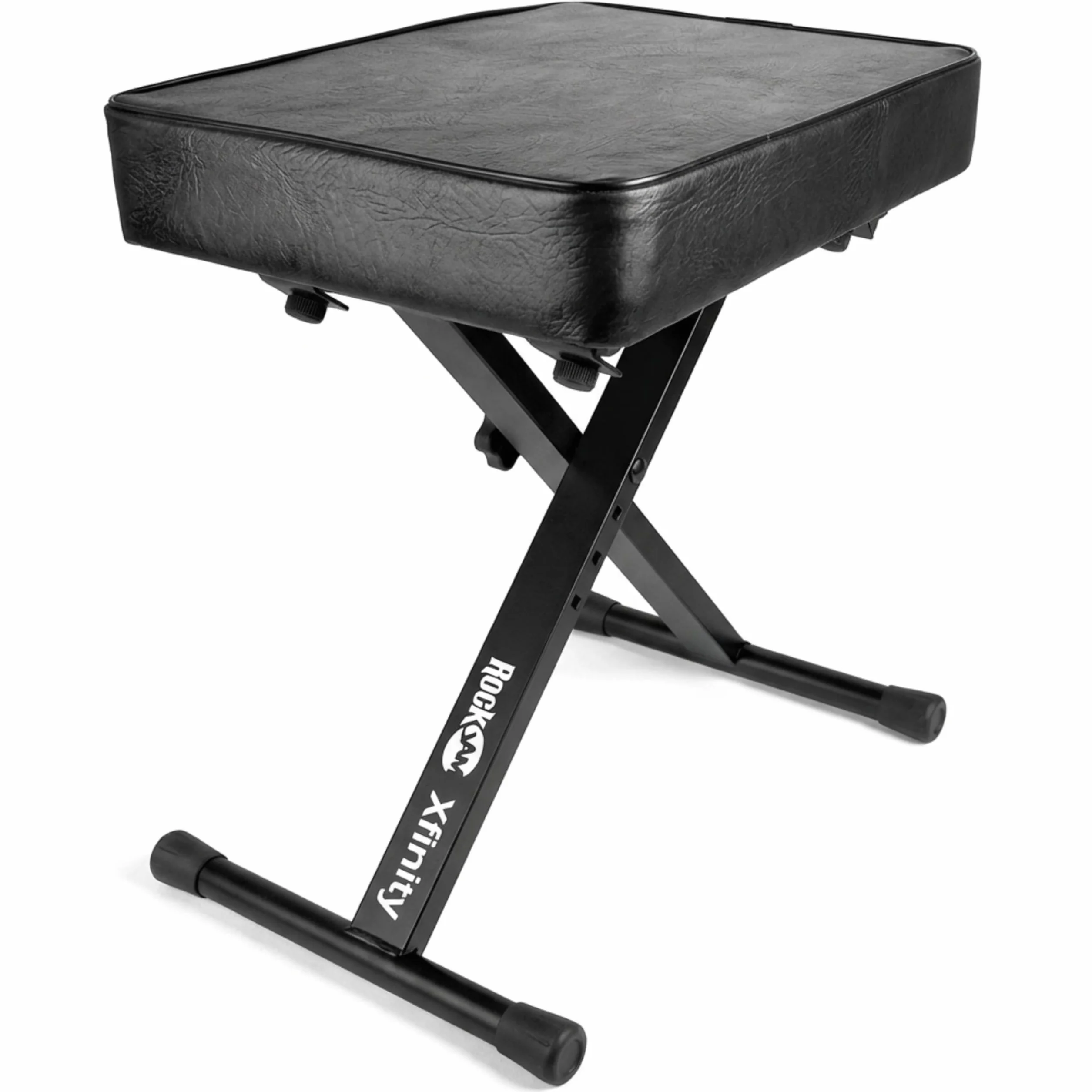 Rockjam RJKBB100 Wyściełany Taboret Fortepianowy, Czarny