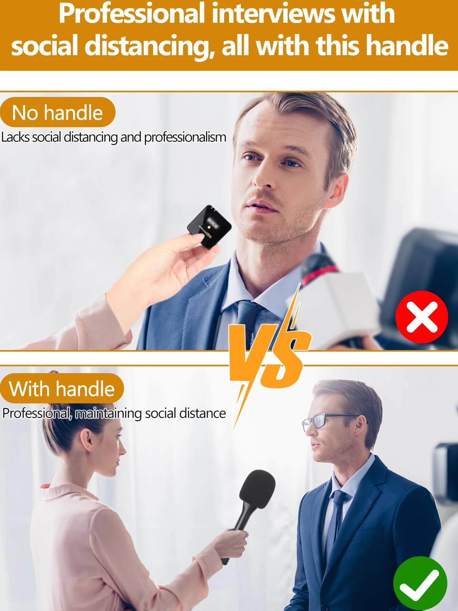 YOUSHARES 2 Szt. Bezprzewodowy Adapter Mikrofonowy Kompatybilny z DJI Mic, Mic 2, Rode Wireless GO II