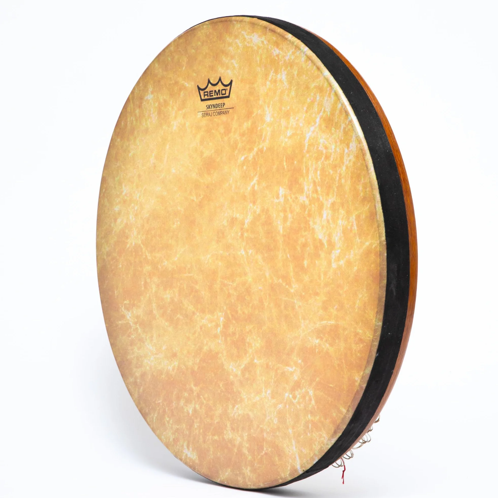Daf Erbane Frame Drum firmy Seraj S10 syntetyczna głowa ze skóry zwierzęcej, lekka waga 650 g z miękkim etui z niklowymi pierścieniami