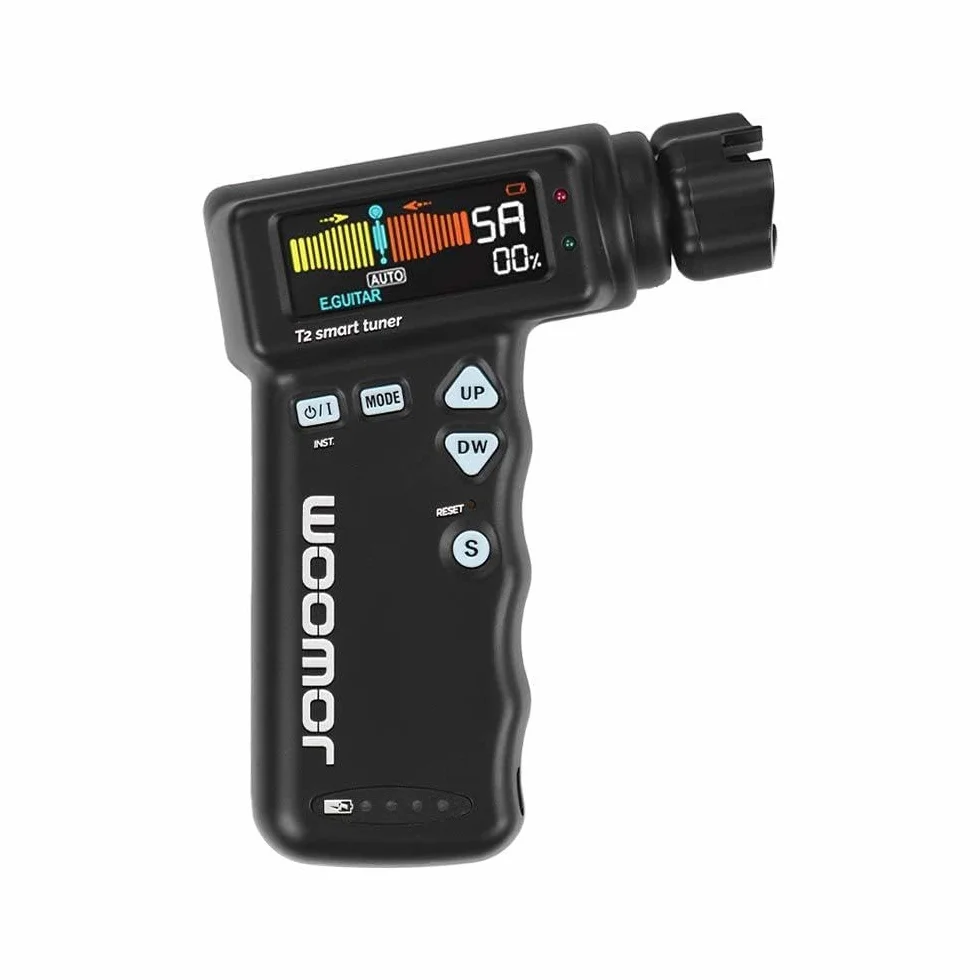 T2 wielofunkcyjny inteligentny stroik gitarowy Peg String Winder do gitary ukulele strojenie chromatyczne wbudowany akumulator litowy, automatyczny system tuningu