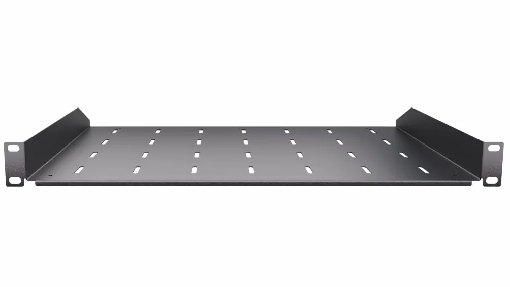 Server Shelf Eco 19 Cali 1U 350mm - Regał serwerowy Wykonany ze stali - Regały komputerowe i serwerowe - Regał Kompatybilny z szafą sieciową i szynami rack