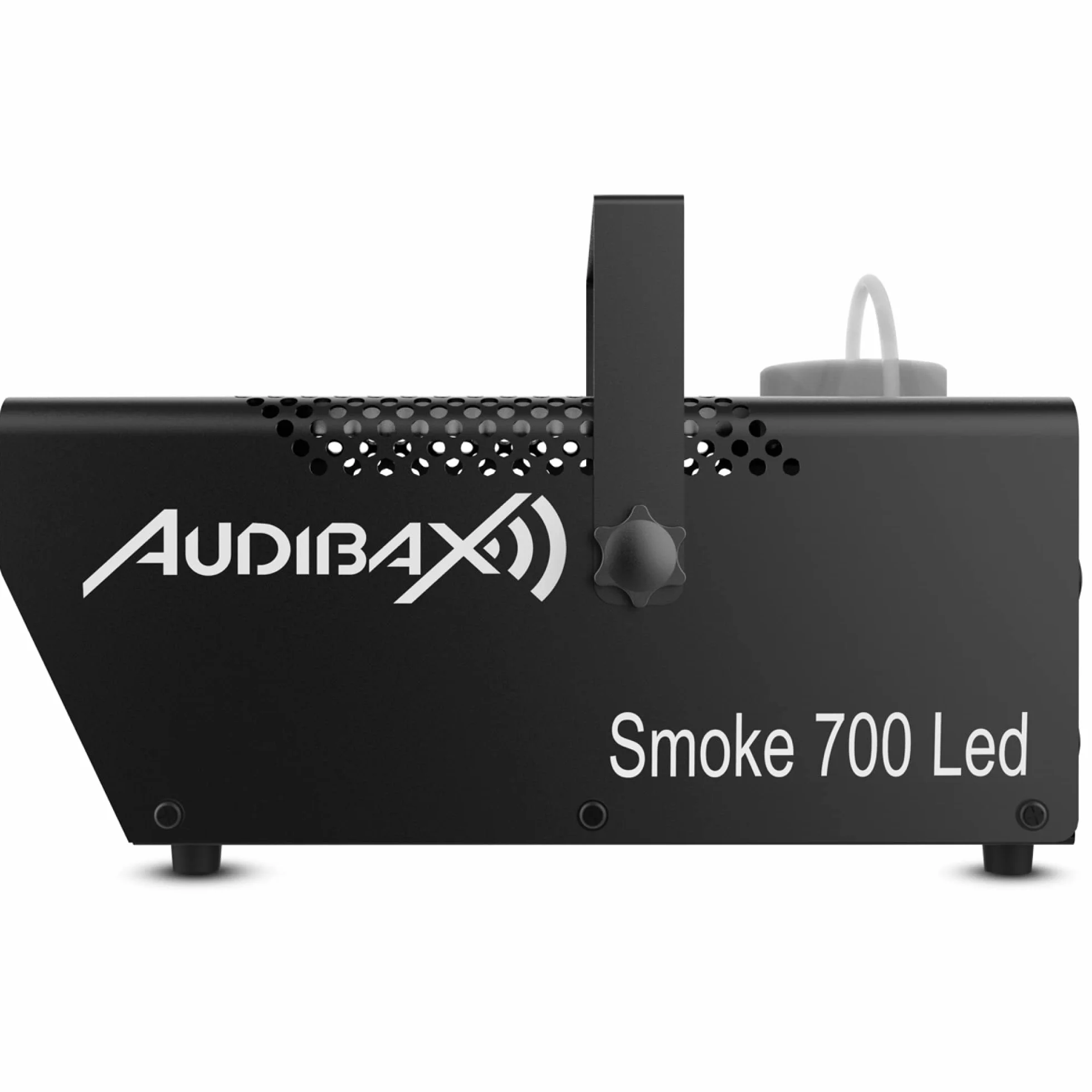 Audibax Smoke 700 LED - Maszyna do dymu z oświetleniem z efektem ognia - zdalnie sterowana maszyna przeciwmgielna - Moc 700 W - Pojemność 250 ml - Dym na minutę 100 m3 - Ogrzewanie w 4 min