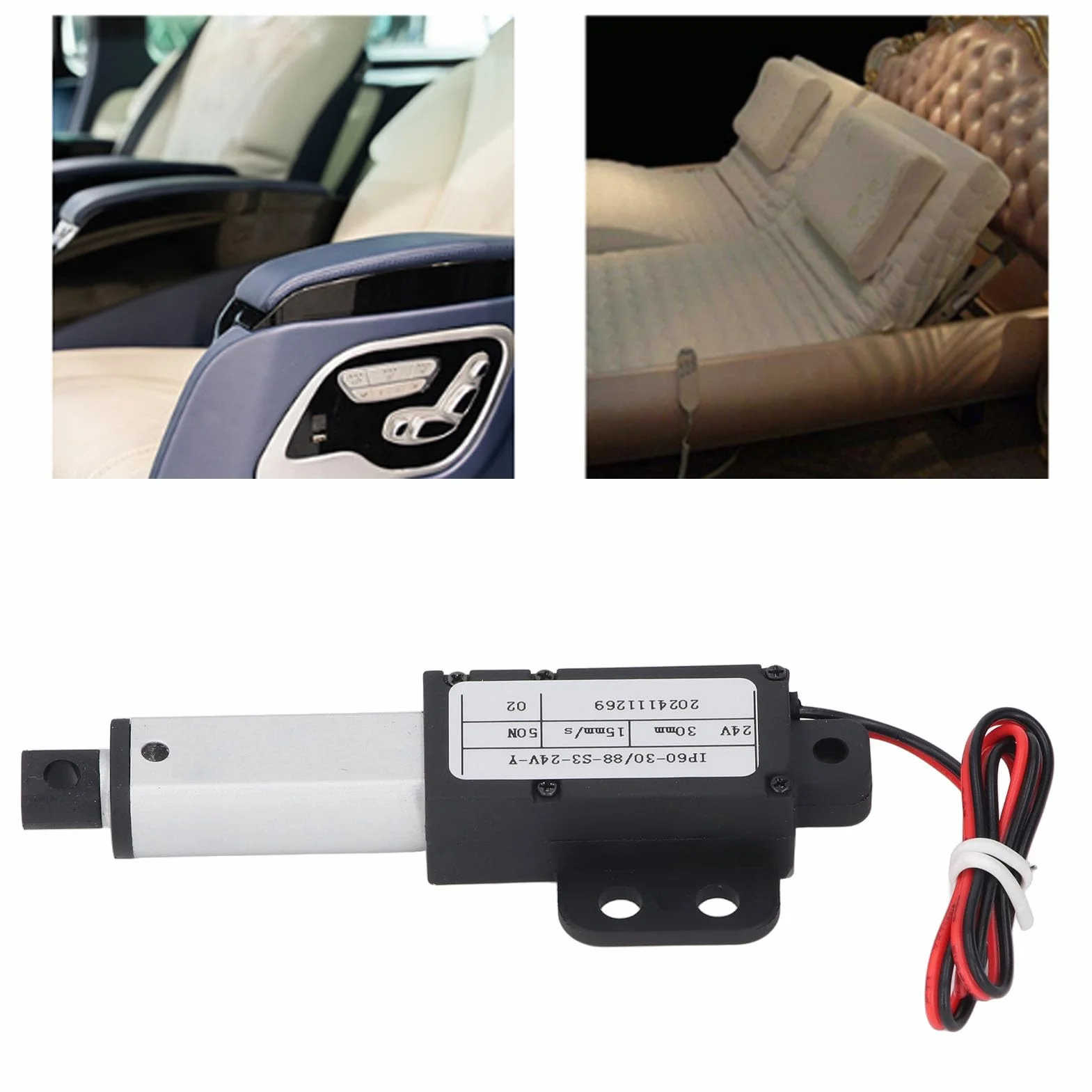Mini Elektryczny Siłownik Liniowy o Skoku 30 Mm 24 V Wodoodporny Siłownik Liniowy
