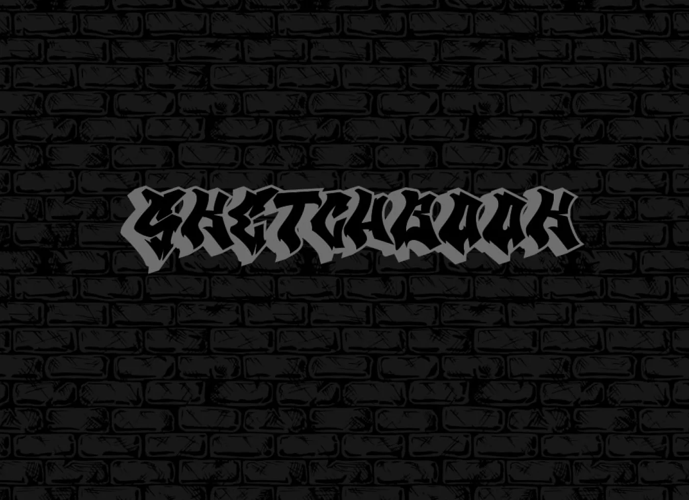 Blackbook Graffiti Wall Sketchbook: Wide Sketch Pad For Sketching, Drawing, Painting Or Doodling. Landscape sketchbook for Graffiti Artists - Black Book Sketchbook Blank Paper For Drawing