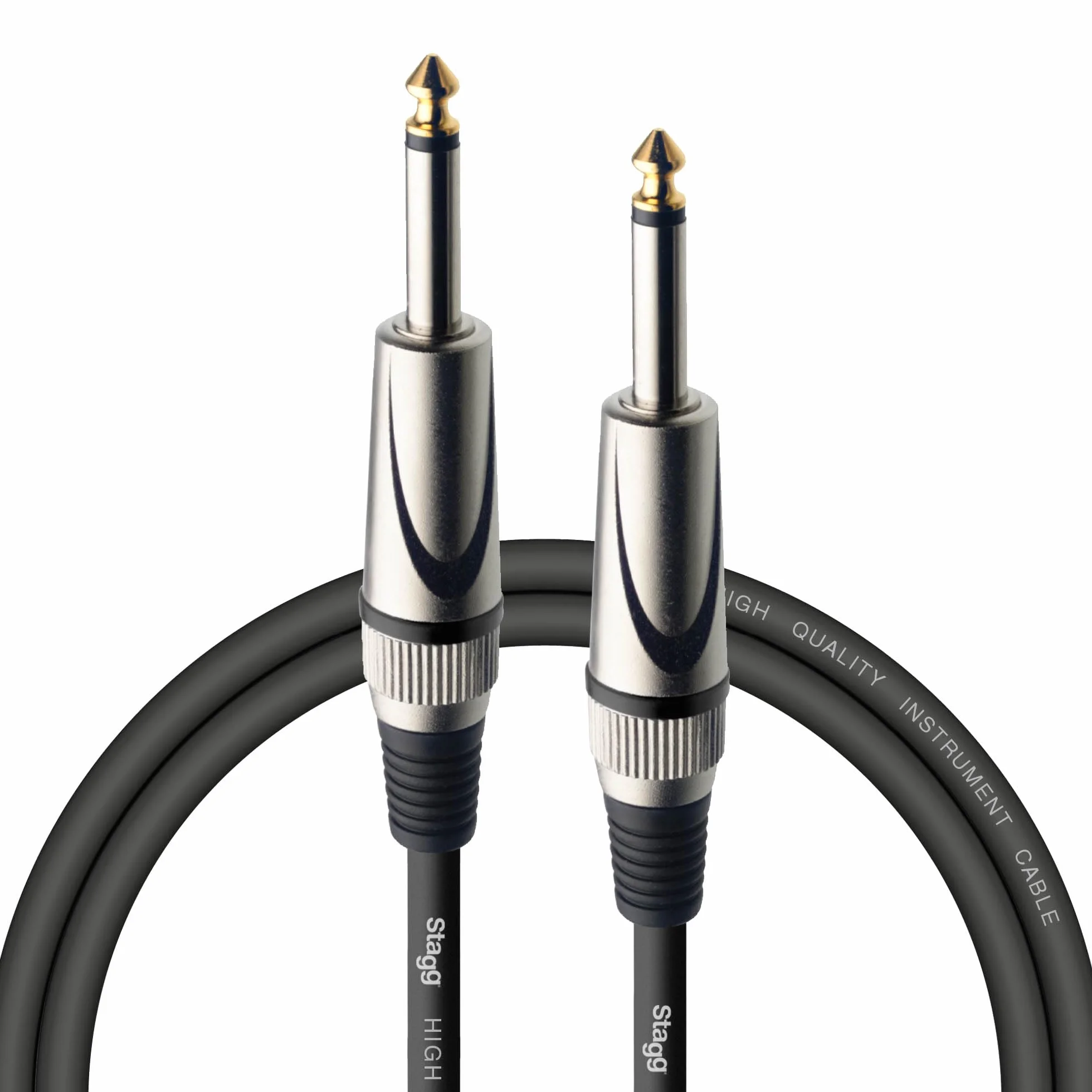 Stagg Kabel Instrumentowy, Czarny, 1.5m