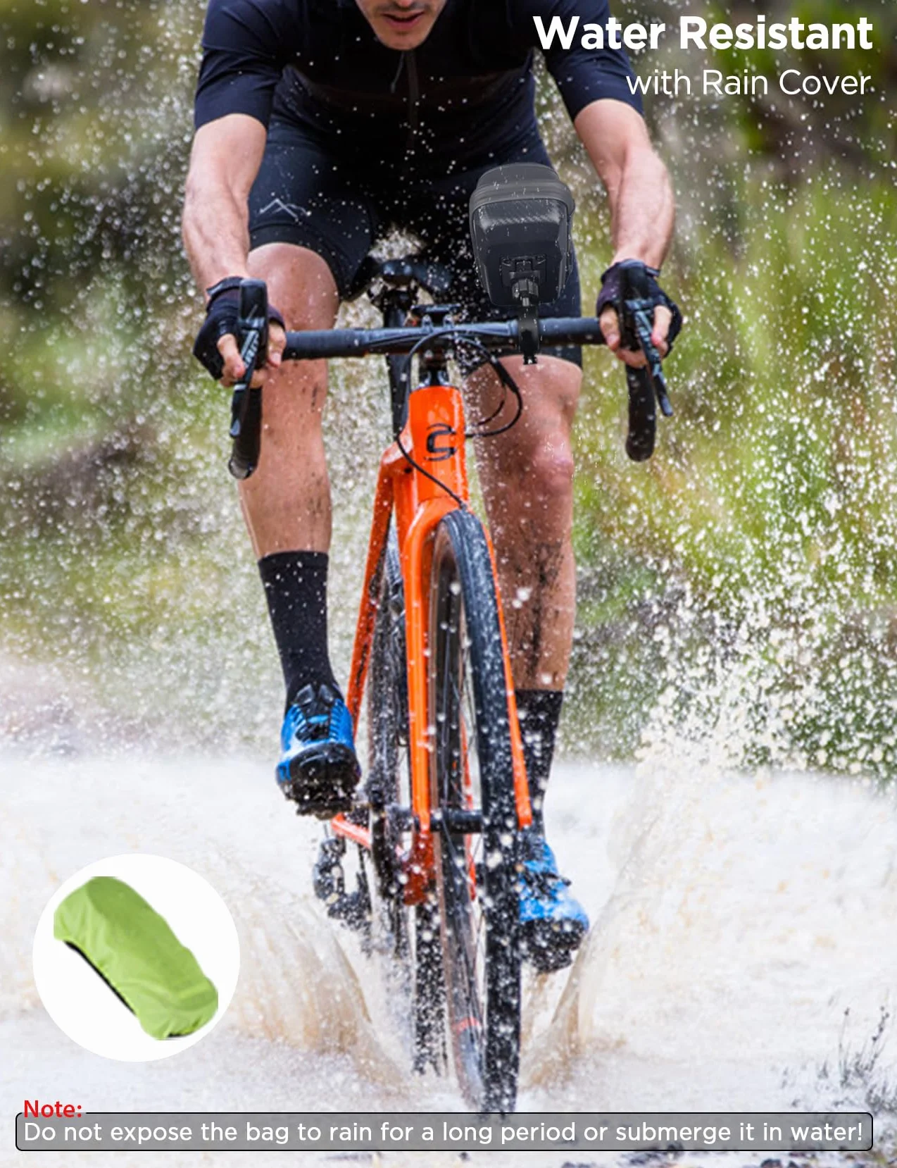 Rowerowy uchwyt na telefon komórkowy wodoodporny uchwyt na motocykl na telefon komórkowy obracany o 360° uchwyt na telefon komórkowy dla smartfona 4,7-7" z osłoną przeciwdeszczową torba na