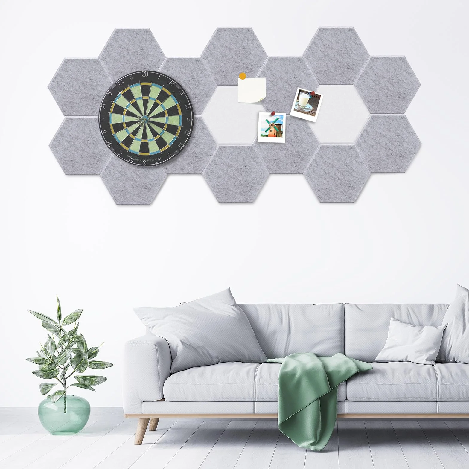 SOSINYA samoprzylepne panele dźwiękochłonne 12 sztuk pianka akustyczna 30x26x1cm szary