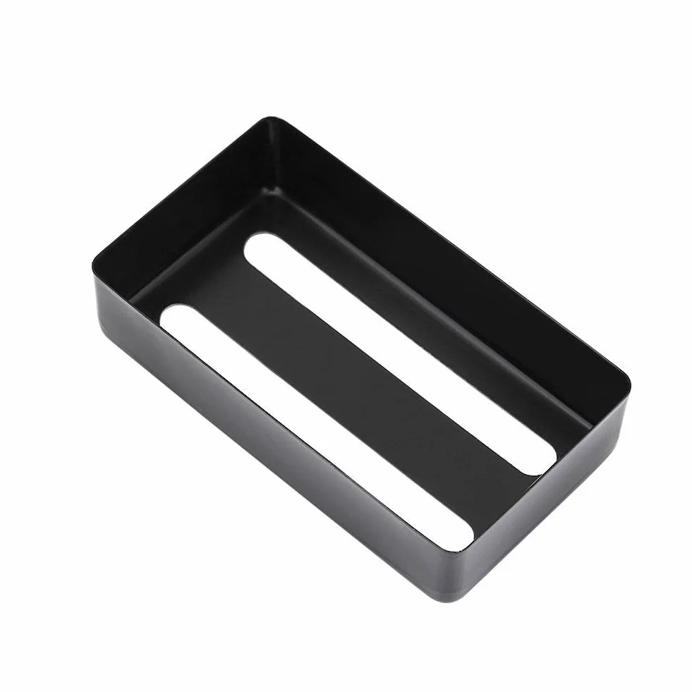 Dilwe Osłona na przetwornik gitarowy, metalowe etui z dwoma gniazdami mosiężne Humbucker do gitar elektrycznych (czarna) akcesoria do gitary elektrycznej