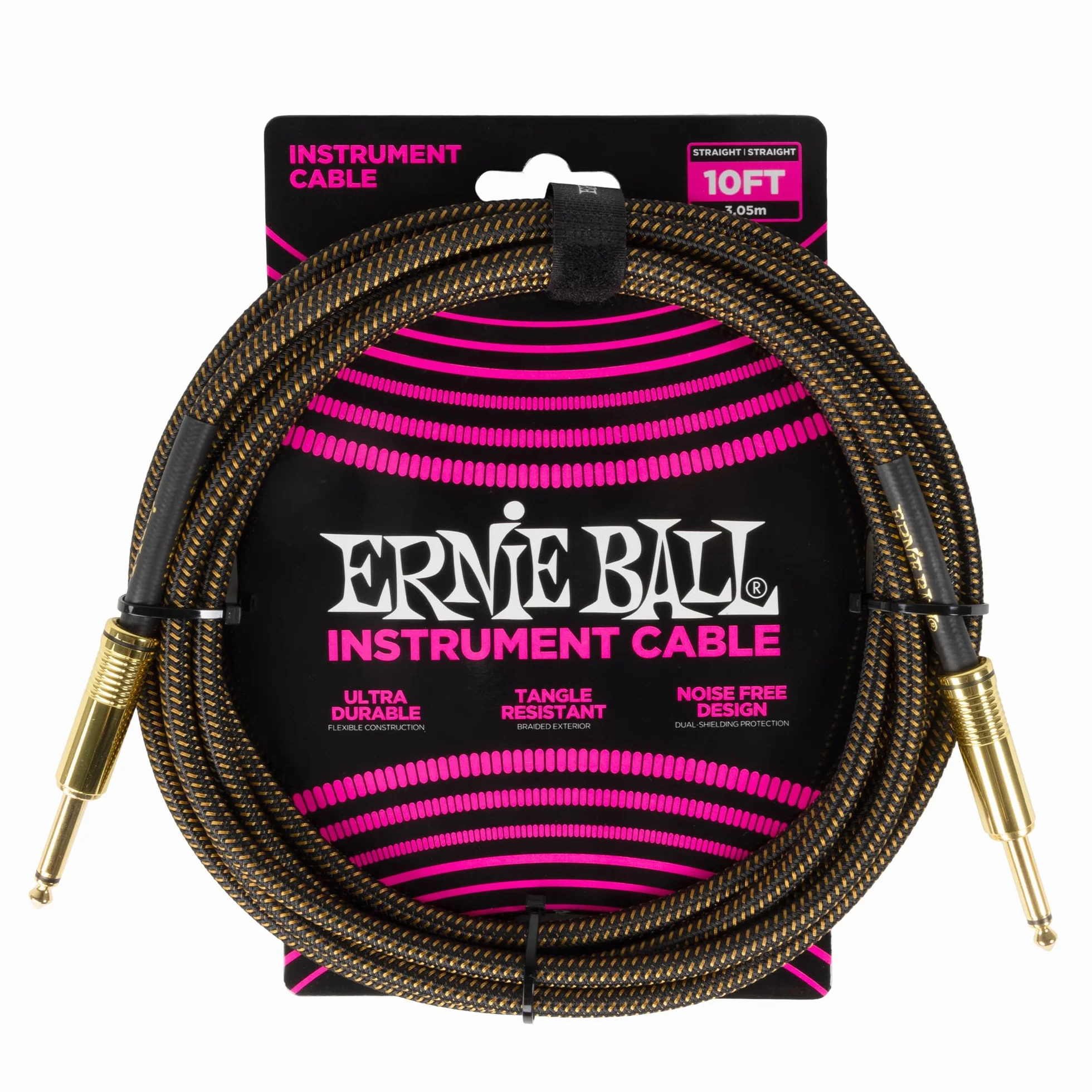 Ernie Ball Pleciony, prosty/prosty, 3 m - Pay Dirt