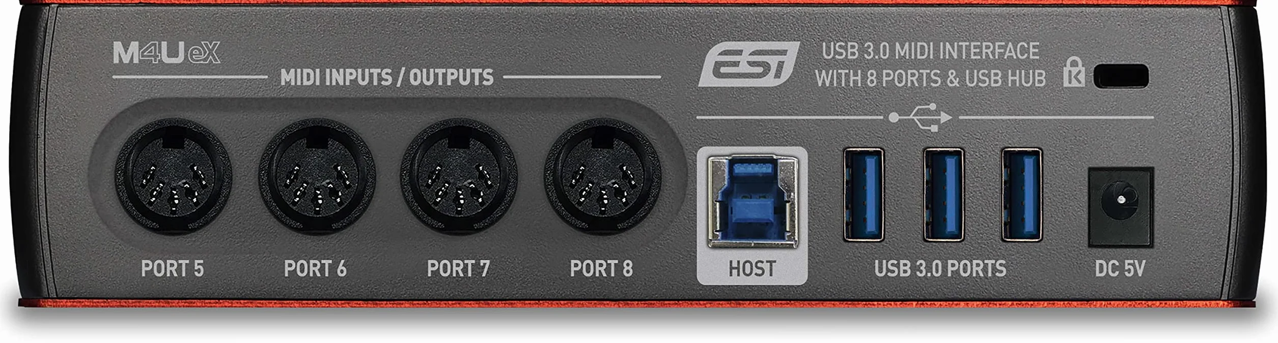 ESI M4U eX | 8-port USB 3.0 MIDI interface with USB hub