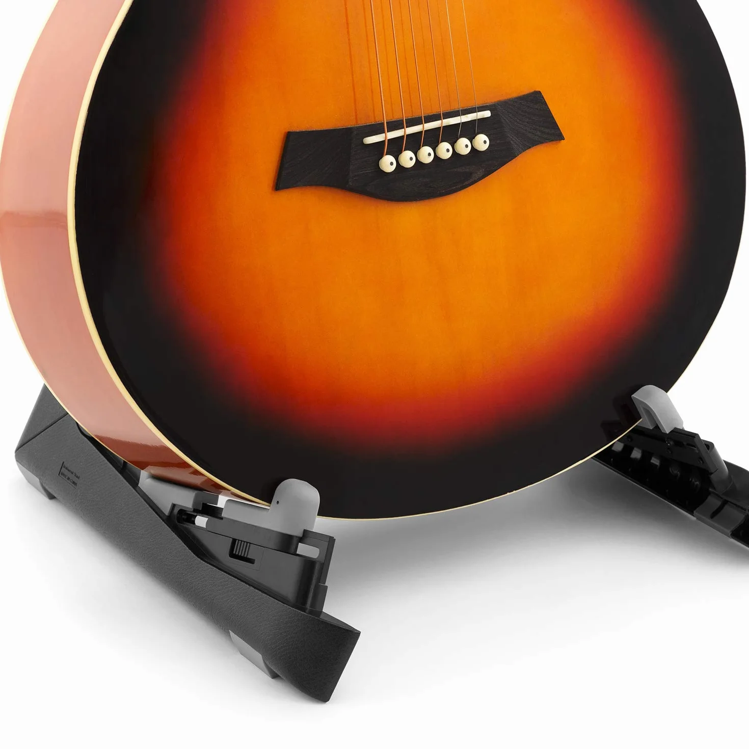Tiger GST63-BK rama stojak na gitarę – przenośny składany stojak na gitarę do gitar elektrycznych, akustycznych, klasycznych i basowych, czarny
