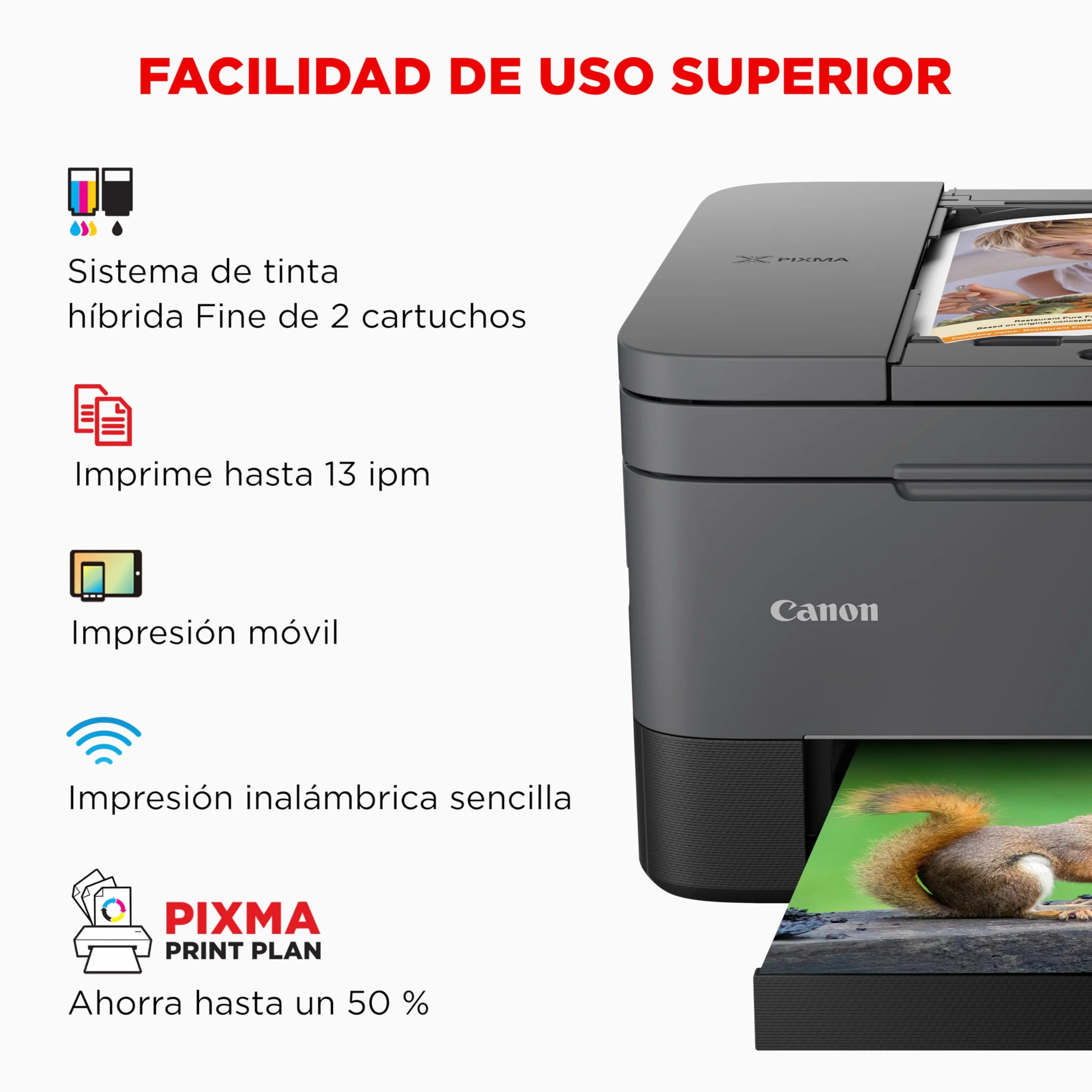 Canon PIXMA TS7450i drukarka Wi-Fi, kolorowa drukarka wielofunkcyjna, automatyczny podajnik dokumentów - wielofunkcyjna drukarka A4 do kreatywnego druku multimedialnego - idealna do domu i biura
