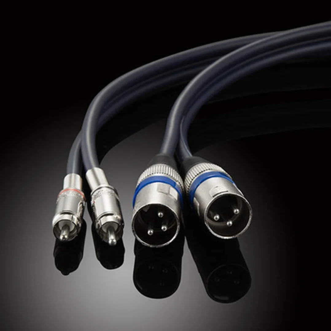 2 × XLR męski kabel do 2 × kabel RCA, adapter XLR, złącze kabla audio XLR wzmacniacz zasilania (2 m)
