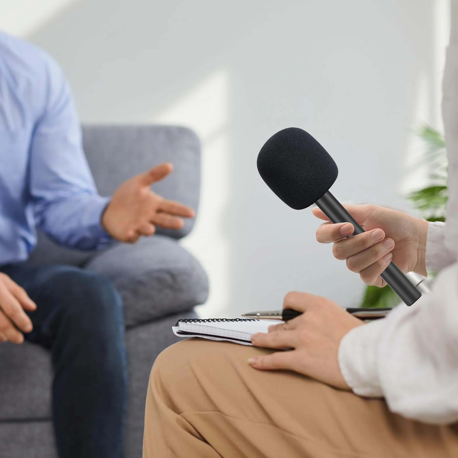 YOUSHARES Piankowa osłona mikrofonu kompatybilna z Rode Wireless Go II/PRO, odpowiednia do adaptera ręcznego Interview Go, wymienny filtr pop rode do blokowania eksplozji dźwięku