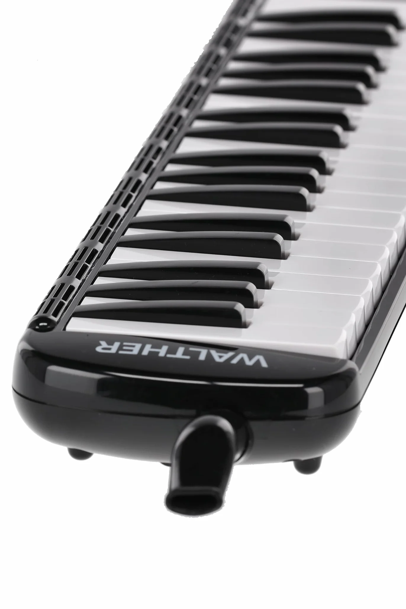 GEWA Melodica, 37 klawiszy, skala dźwięków f-f´´´, w zestawie z wężykiem do dmuchania i etui z paskiem na ramię, czarno/biała, materiał: tworzywo sztuczne