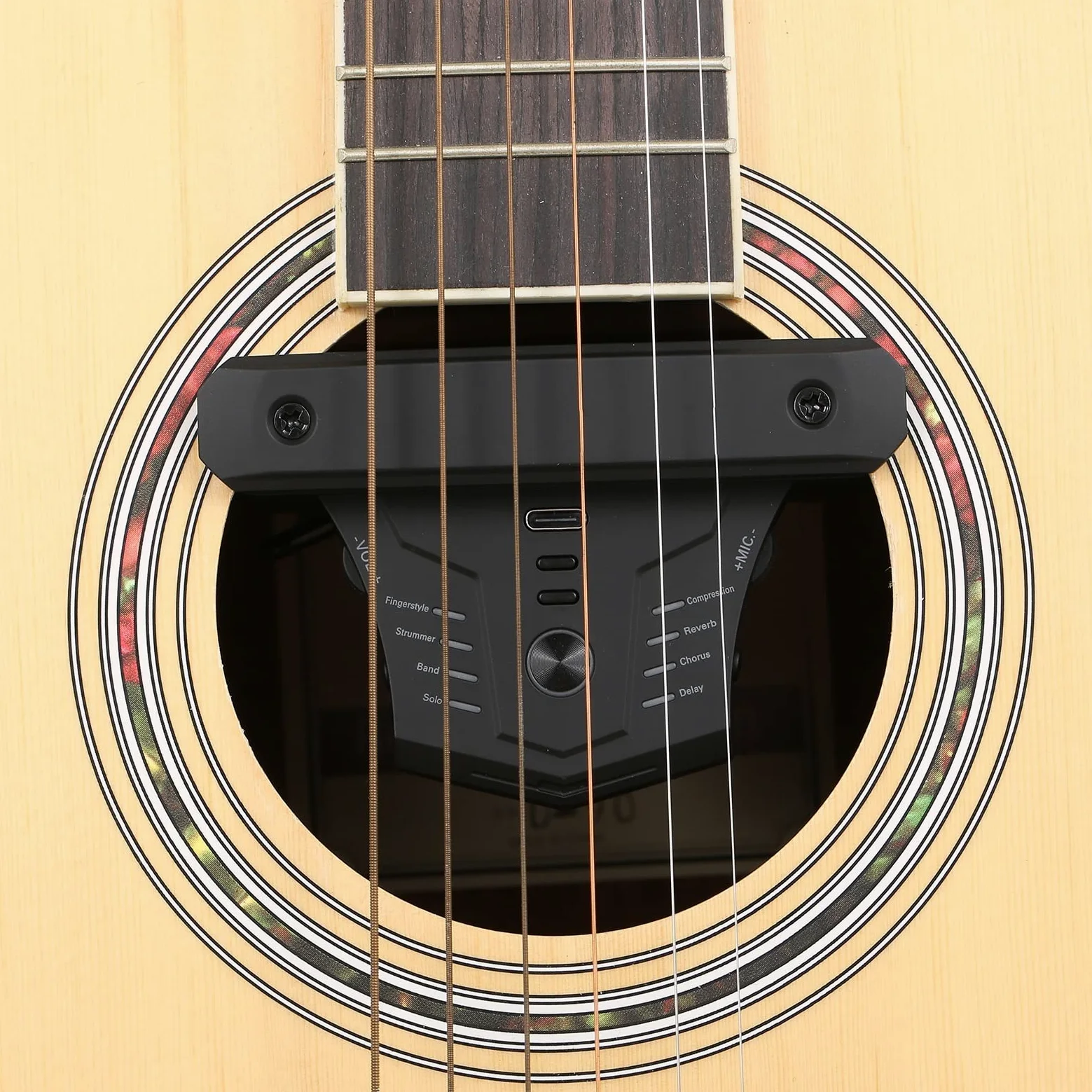 Przetworniki do gitary akustycznej Przedwzmacniacz Gitarowy BT Przedwzmacniacz Pickup Acoustic Chorus Delay Reverb Effect Soundhole Pickup Z Odbiornikiem