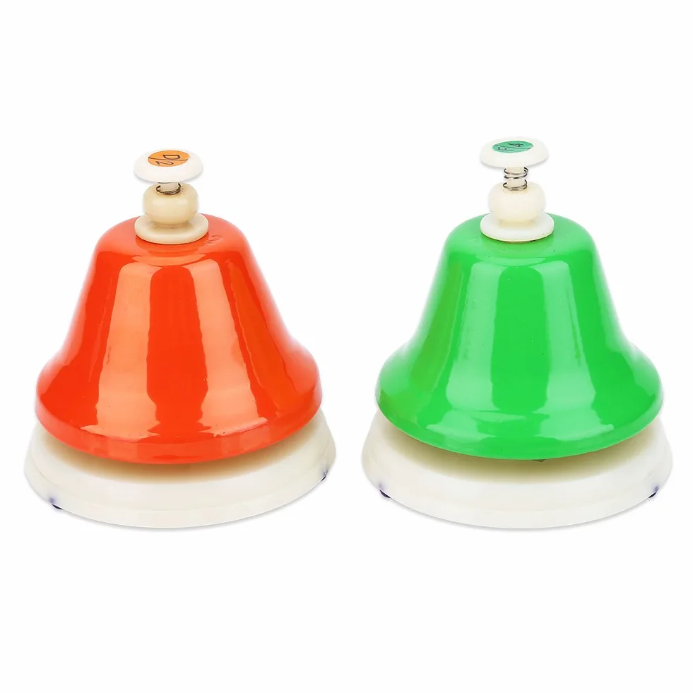 Handbells 8-Note Diatoniczny Kolorowy Zestaw Dzwonków Ręcznych Instrument Muzyczny Coloful Instrument Perkusyjny dla Aktywności Rodzinnej Szkoła ślubna