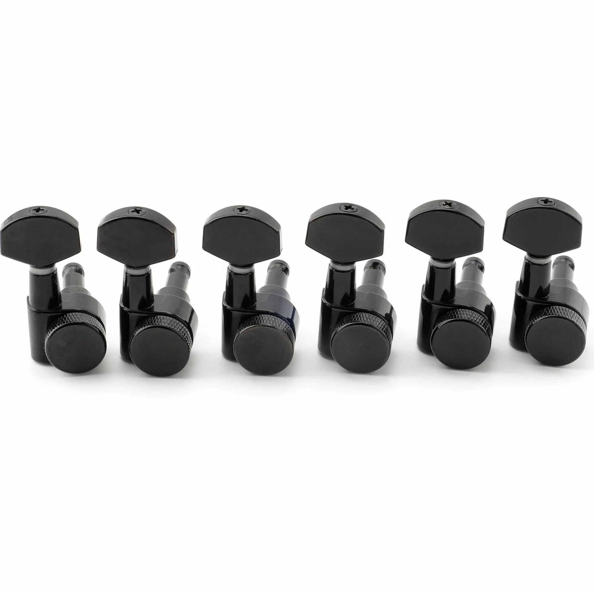 Musiclily Pro 6 w linii 2-pin Klucze Blokowane Gitaryowe Tuner Blokujące Kołki do Strojenia do Gitary Elektrycznej SQ Strat Tele, Czarny