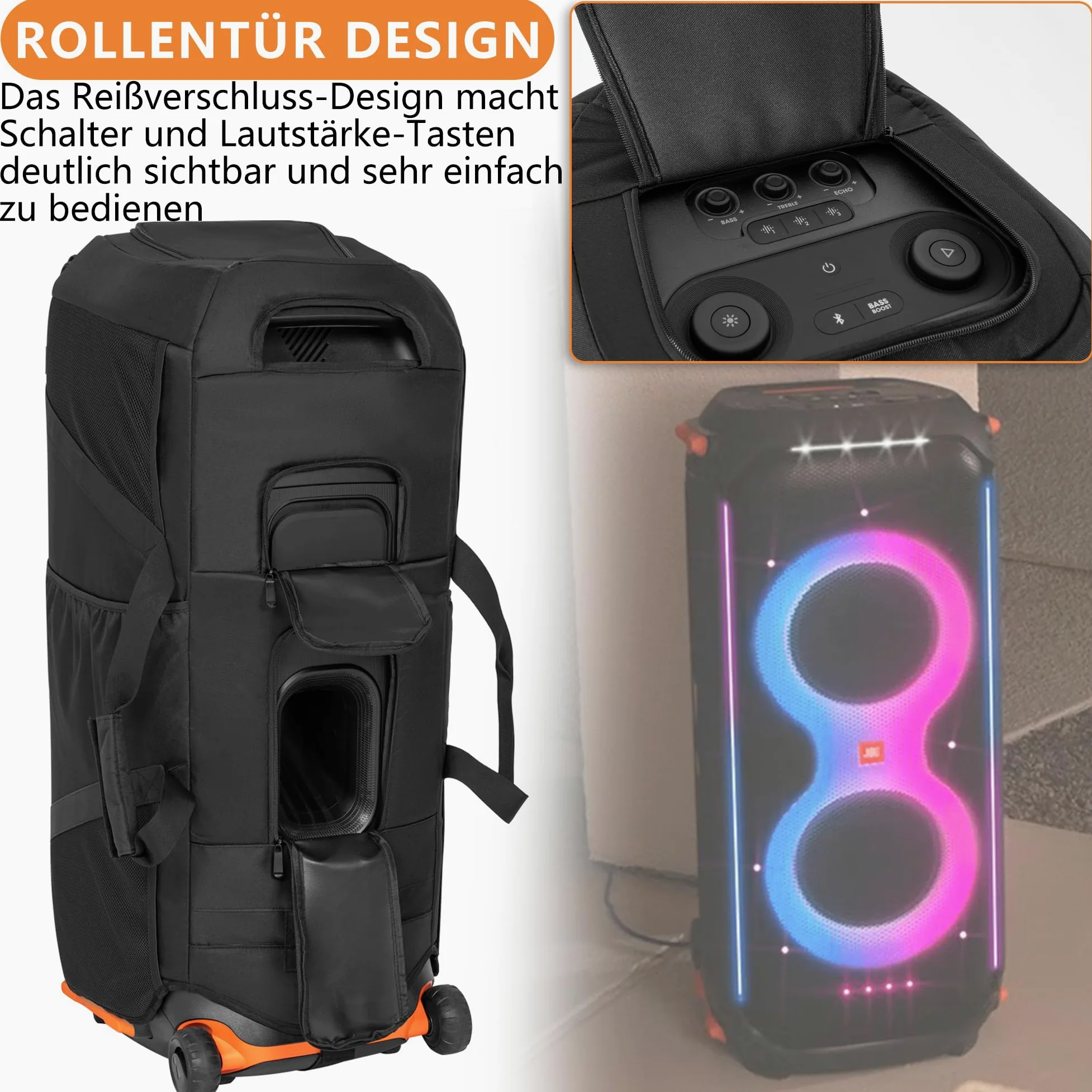 OUUTMEE Etui na głośniki kompatybilne z JBL Party Box (kompatybilne z JBL PartyBox 710)