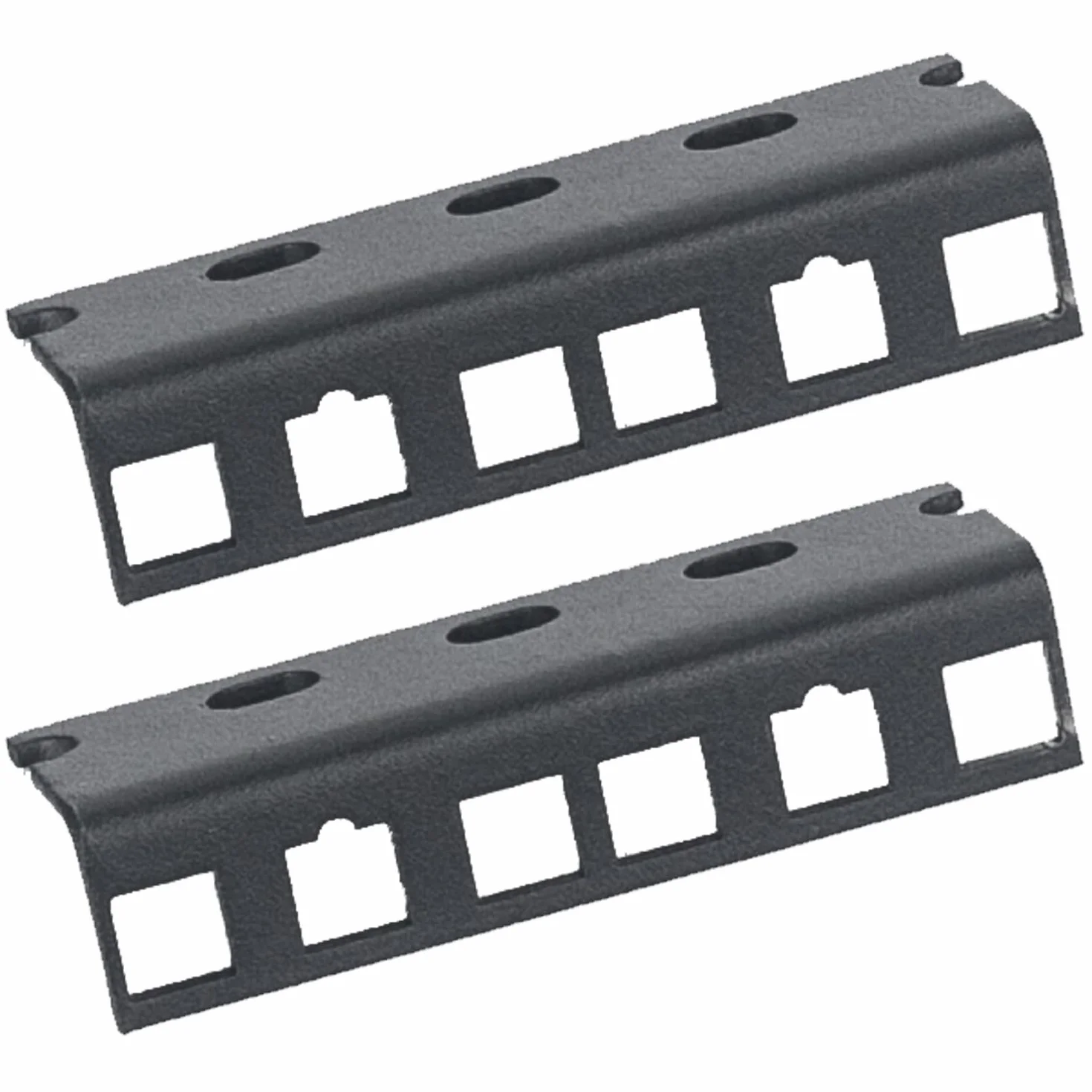 HMF 66802-02 szyna rack do szafy serwerowej | 2 sztuki | 10 cali | 2 HE | czarna