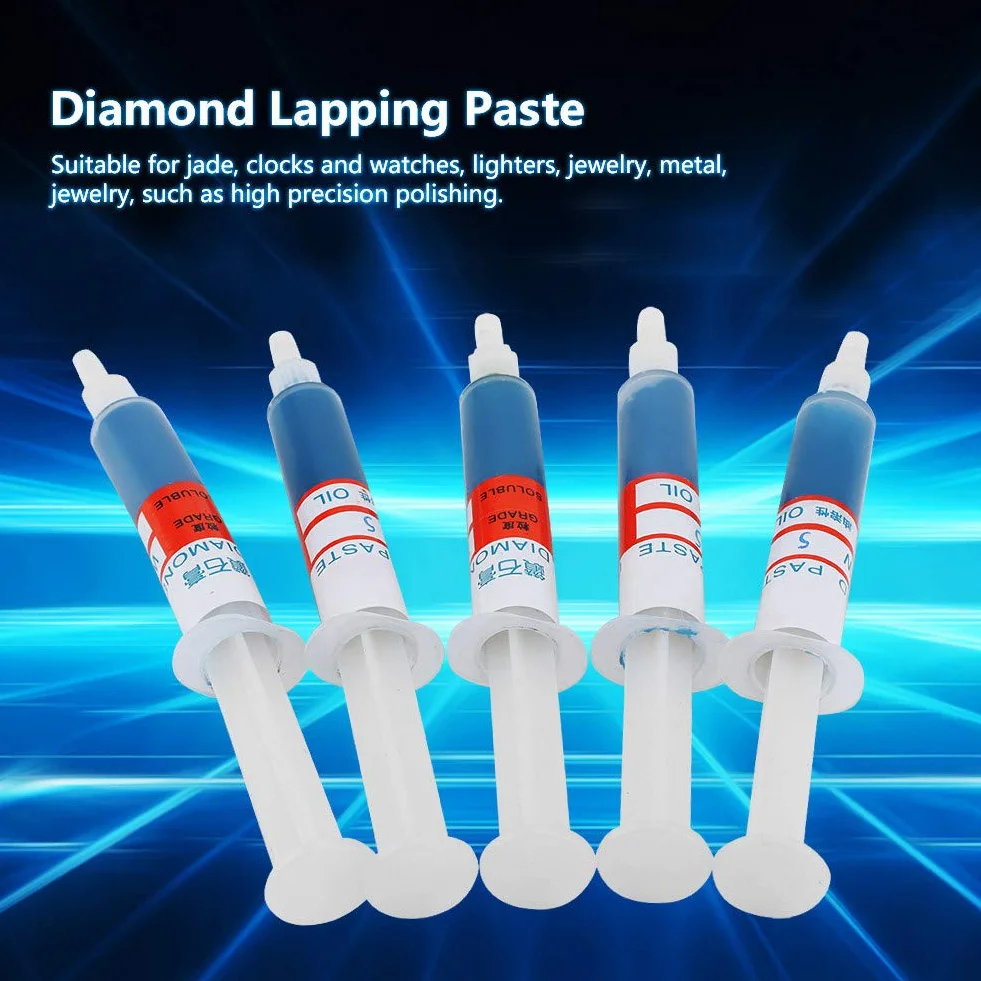 5 Sztuk/zestaw Szlifowanie Diamentowe, Diamant Polierpaste Metall 8000 Pasta Diamentowa Pasta do Polerowania Docieranie Związek Pasta ścierna Igła Tube W1.0#8000 (W5 (dokładne polerowanie 2000 mesh))
