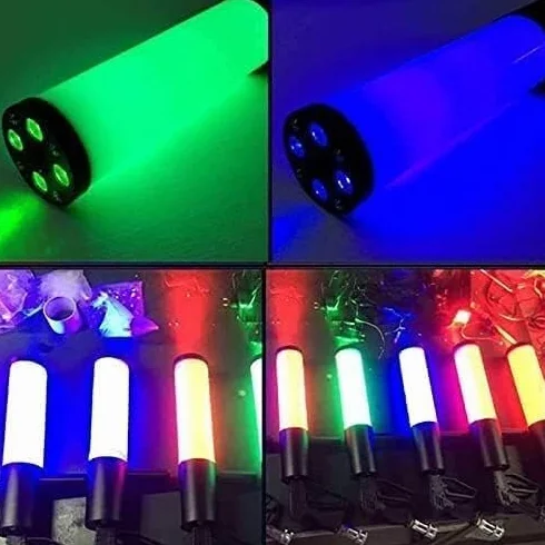 Pistolet LED Party - CO2 Kriogeniczny pistolet ręczny z efektem strumienia DJ do klubu nocnego, kolorowy wąż gazowy