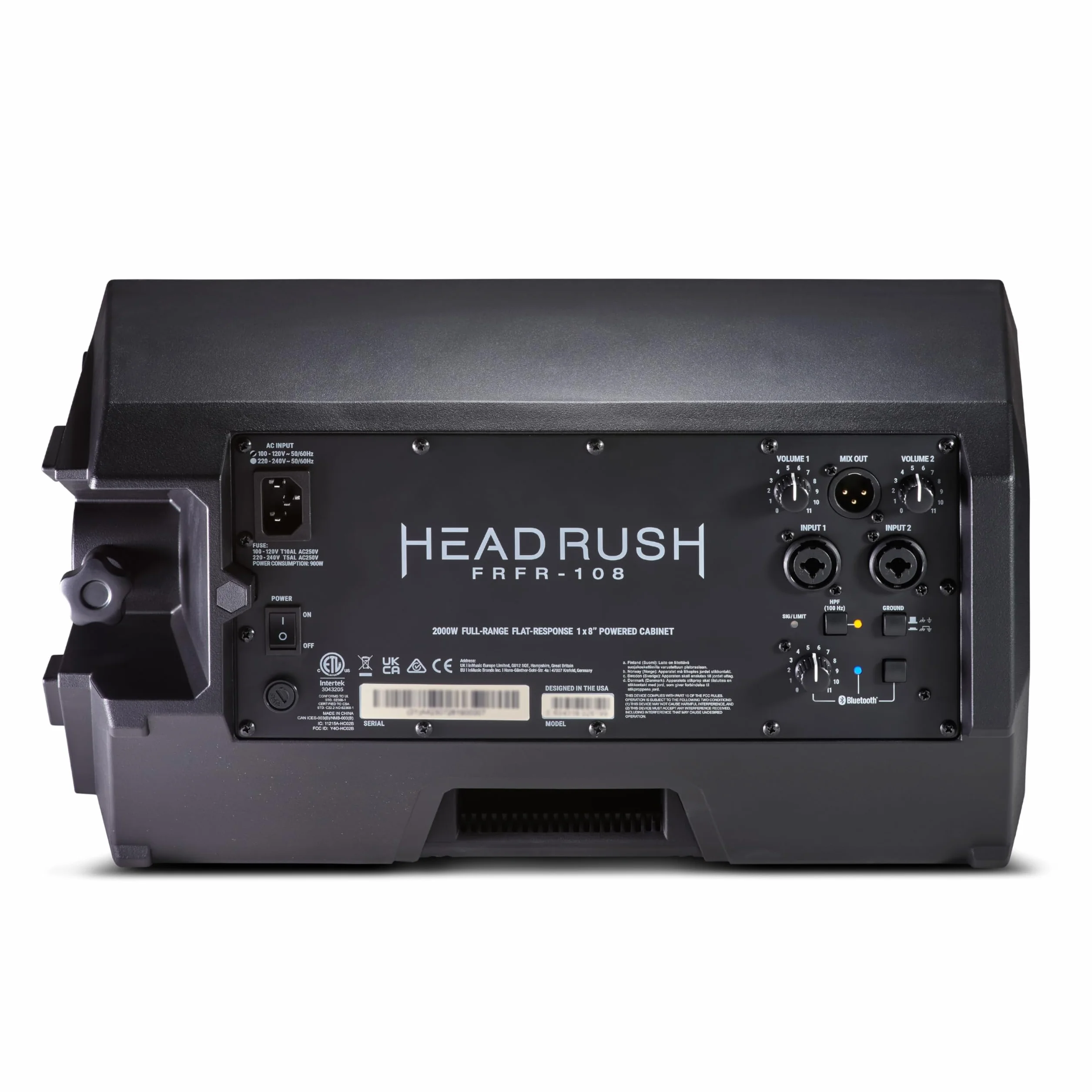 HeadRush FRFR108 MKII Wzmacniacz do gitary elektrycznej i basowej 2000W Bluetooth 8"