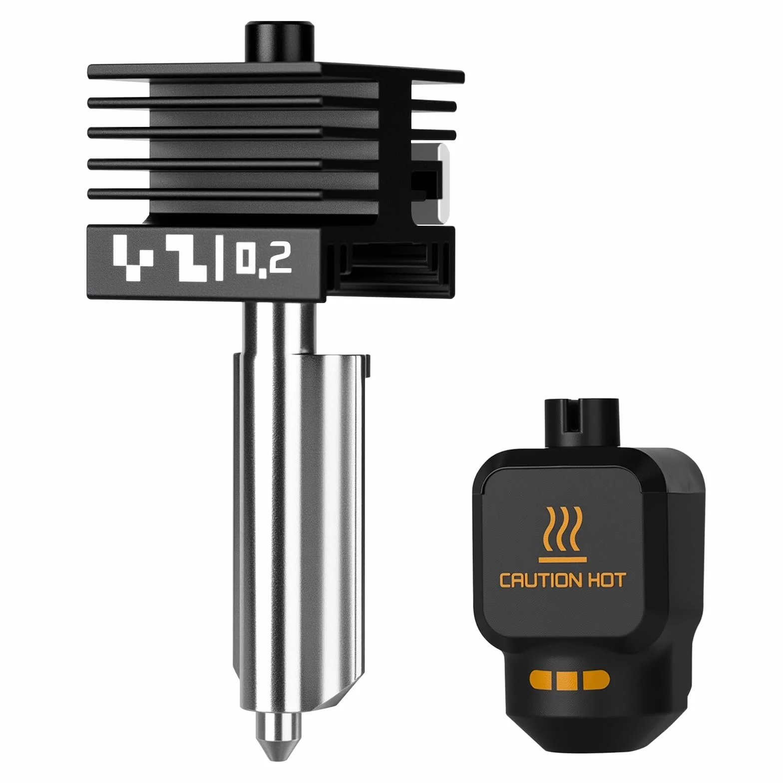 P2S wbudowana szybkotnąca dysza ze stali hartowanej 0,2 mm, zamiennik Hot End z silikonową obudową, kompatybilna z drukarką 3D Bambu Lab P2S