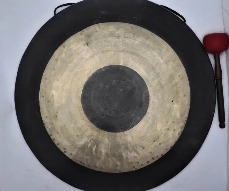 Bardzo duży 58 cm Gong - tybetański gong medytacja, dźwięk uzdrawiający - ręcznie wykonany gong