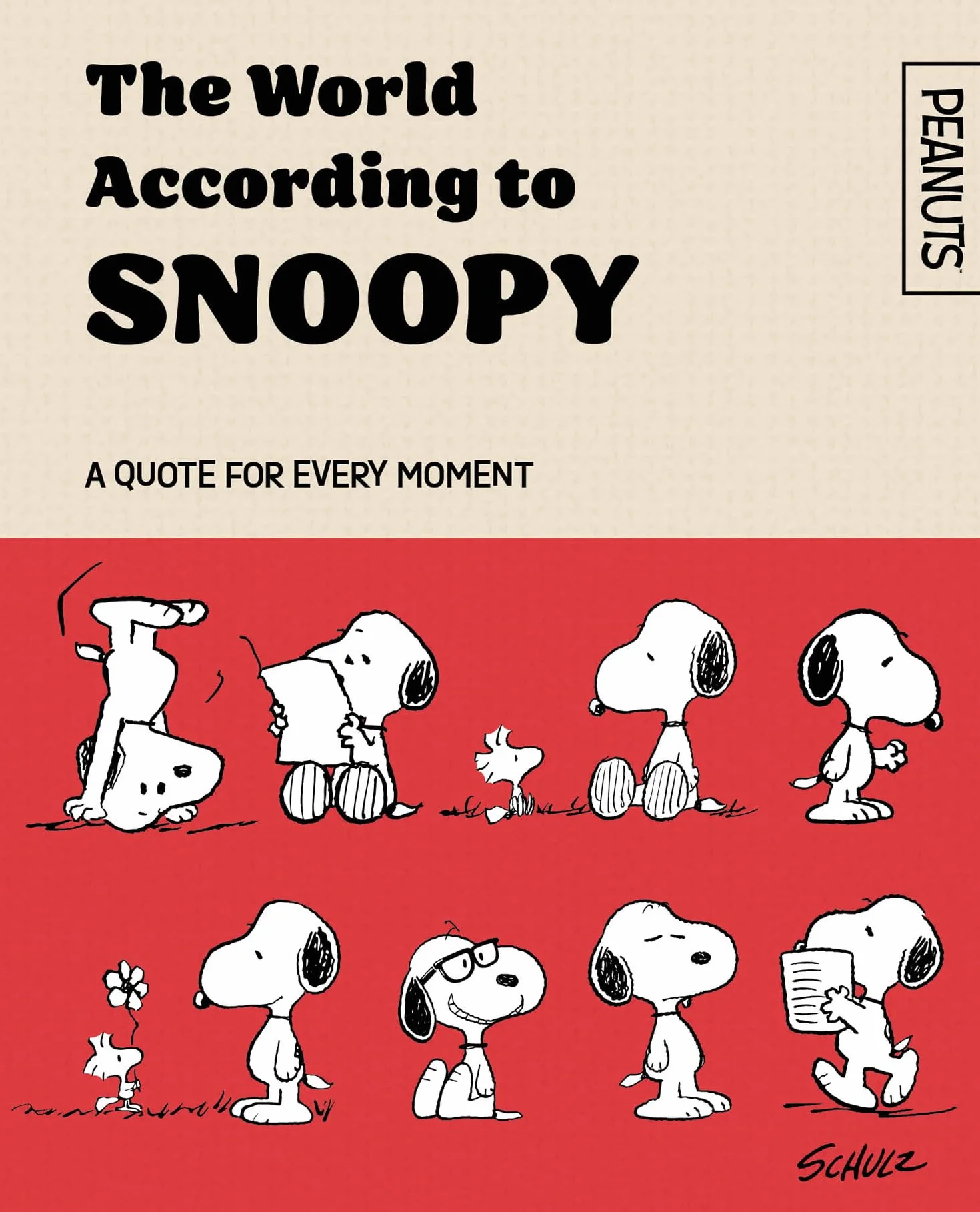 Official Peanuts: The World According to Snoopy: ALL NEW, a gift book of iconic quotes from the comic strips, celebrating 75 years of Peanuts!