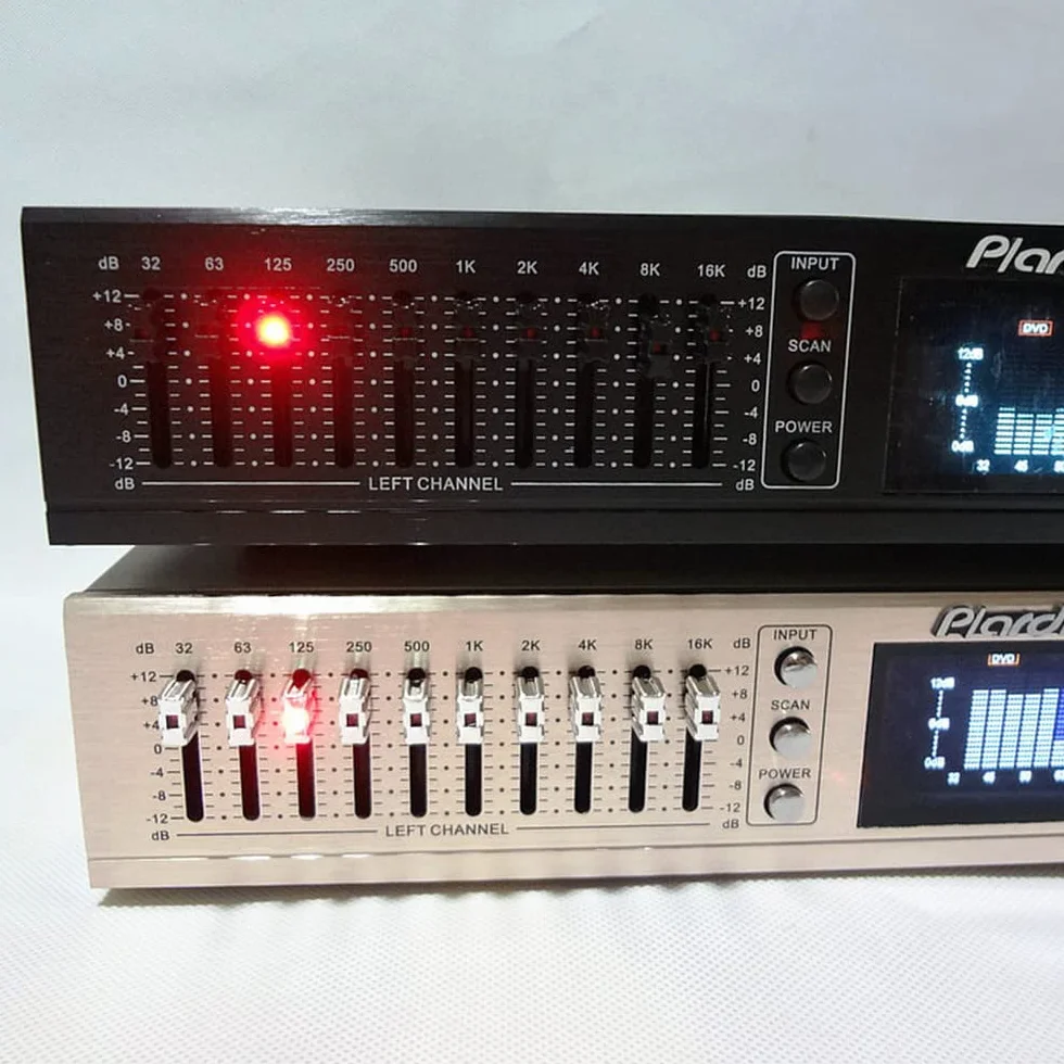 Alto Podwójny 10-pasmowy korektor graficzny EQ zbalansowany mikser stereo z Bluetooth, czarny