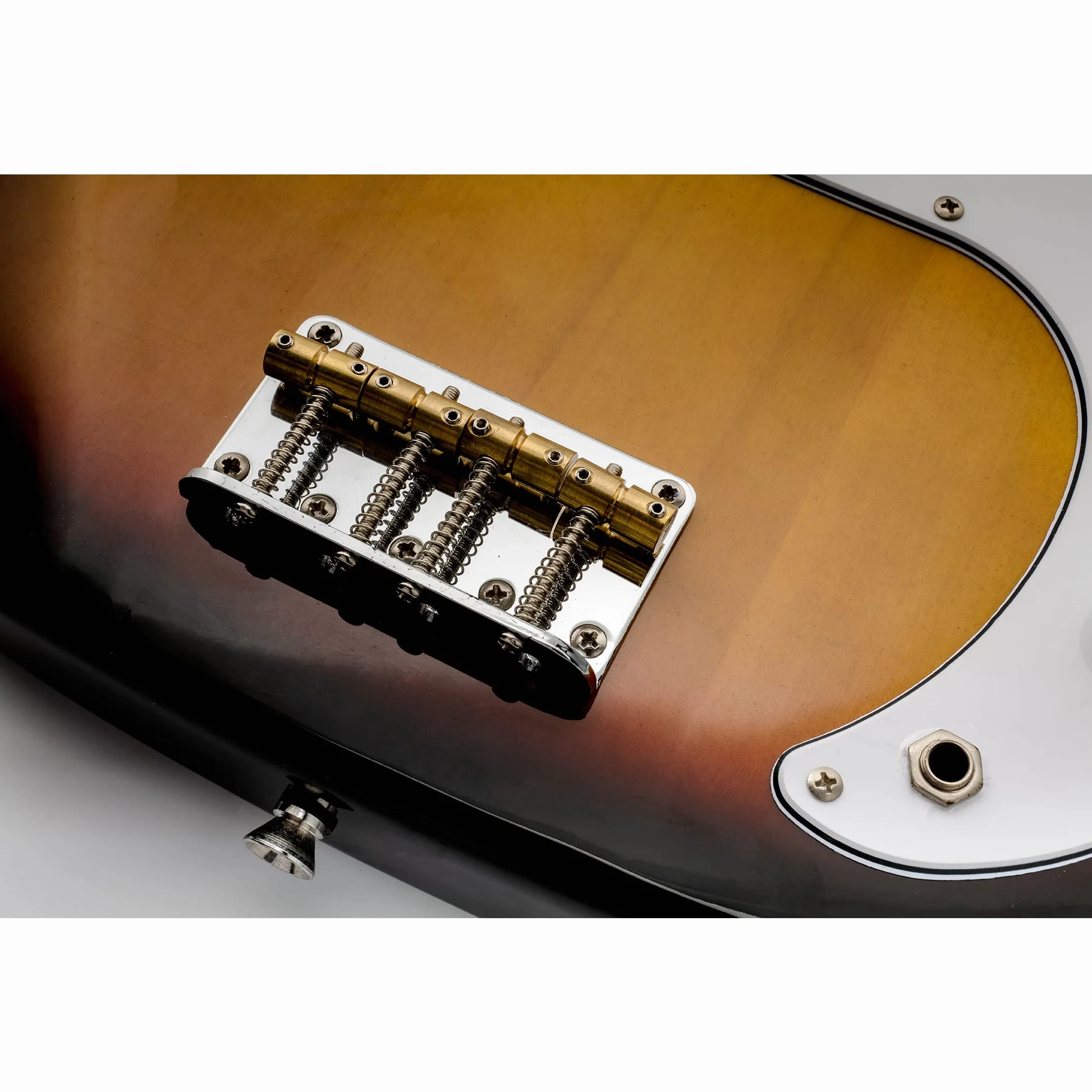 Musiclily Pro 19mm Siodełko Mosiądz Mostka Basowy do 4-strunowy Gitary Basowej Precision Bass/Jazz Bass, Chrom(4 szt.)