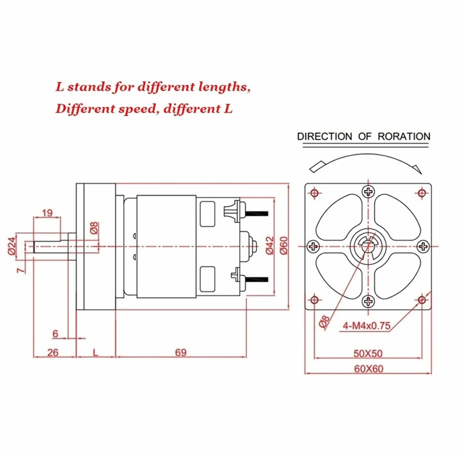 Prąd przekładniowy 60 mały silnik przekładniowy 24 V DC, silnik 775 Micro-Low-Speed 25 W DC 12 V regulacja prędkości obrotowej silnika z wysokim momentem obrotowym Przekładnia elektryczna (kolor