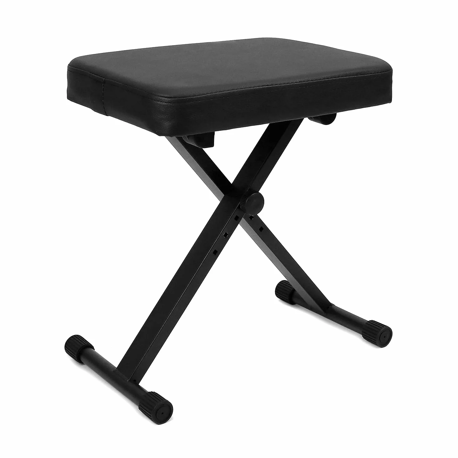 QWORK Regulowany stołek na pianino, składany z wyściółką 6 cm, regulacja wysokości 40-50 cm