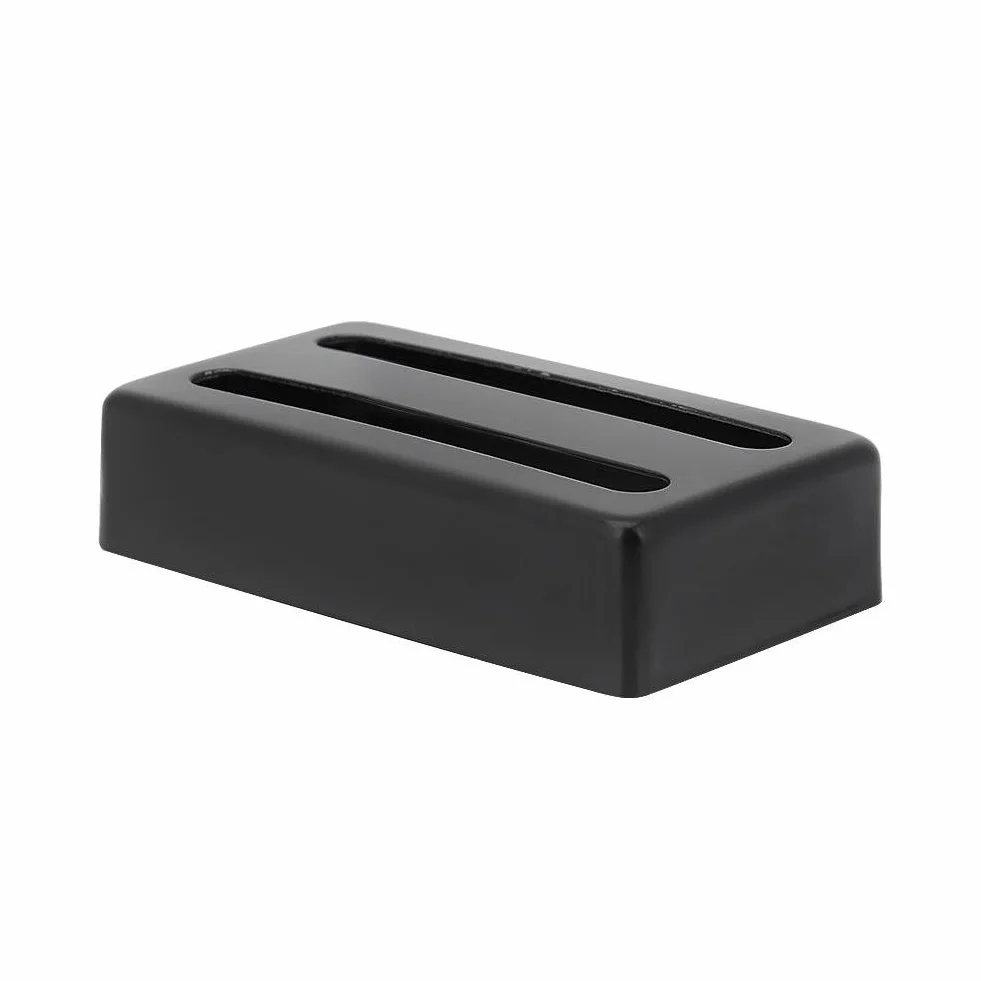 Dilwe Osłona na przetwornik gitarowy, metalowe etui z dwoma gniazdami mosiężne Humbucker do gitar elektrycznych (czarna) akcesoria do gitary elektrycznej