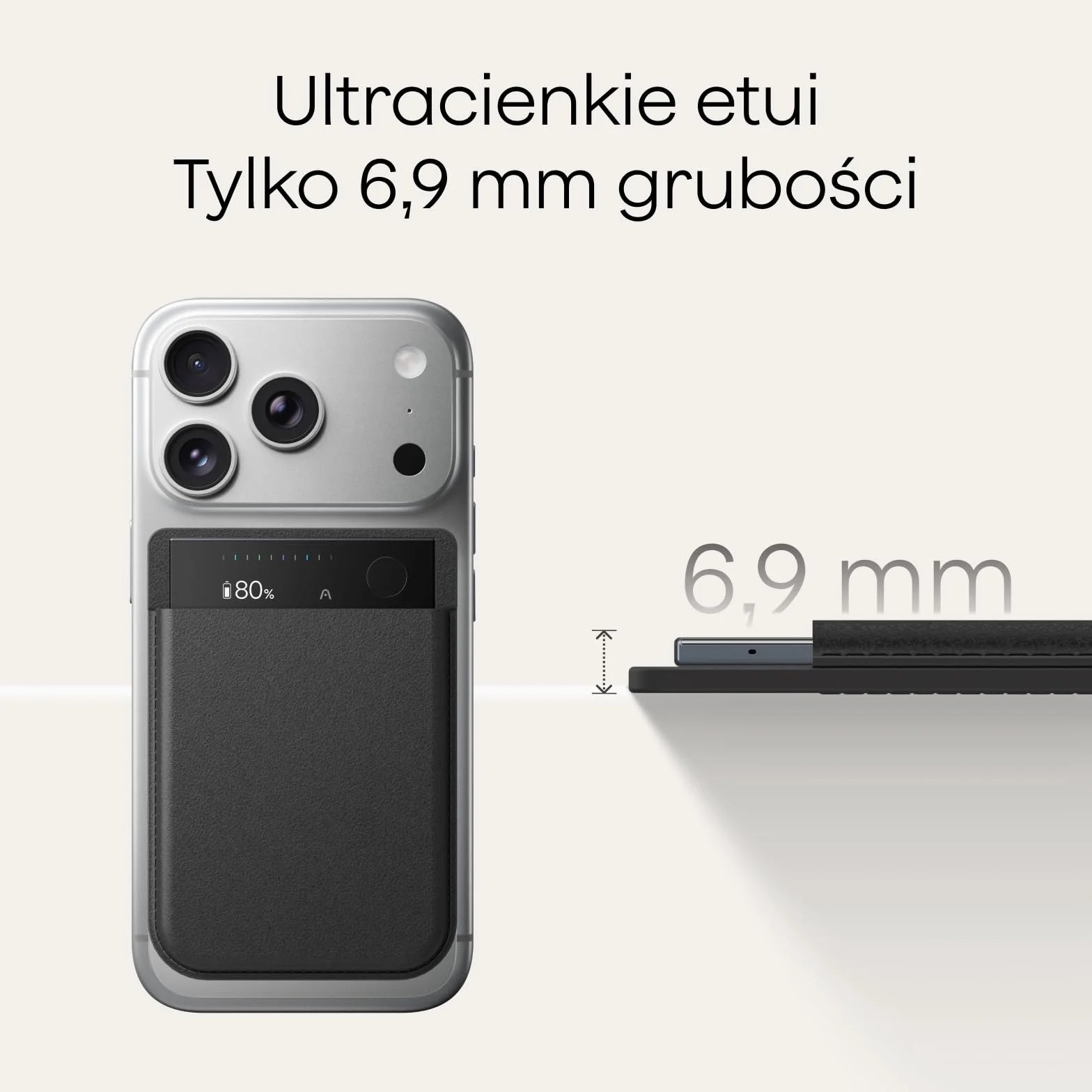 Plaud Note Pro etui ochronne magnetyczne kompatybilne z urządzeniem nagrywającym KI, czarny