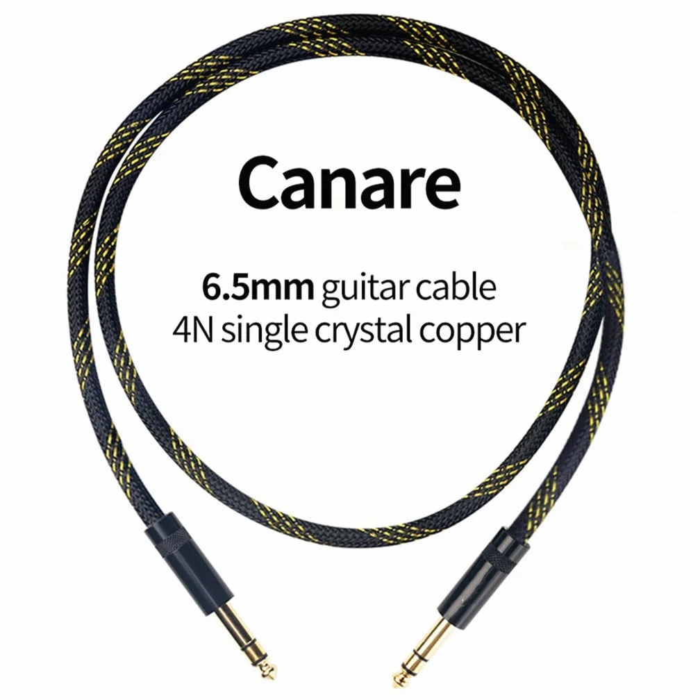 Kabel Audio, kabel instrumentalny, kabel Audio 6.5mm Jack do Jack4N OFC do mikrofonu wzmacniacz gitarowy odtwarzacz CD głośnik (kolor: jak pokazano, rozmiar: jeden rozmiar)
