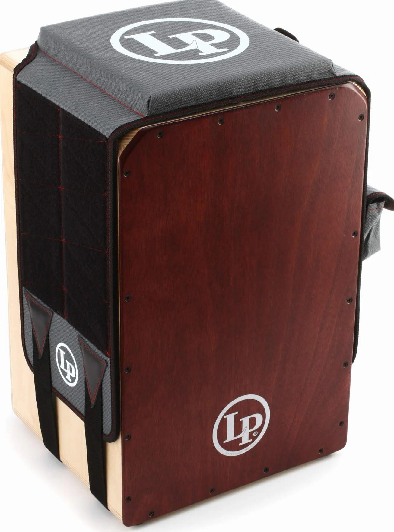 LP Latin Percussion Cajón Saddle LP-CJS Sattel, gepolsterte Sitzfläche und Seitentaschen