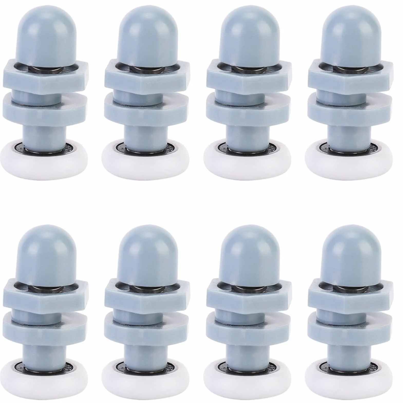 Rolki do kabiny prysznicowej, części zamienne, kółka jezdne, 8 sztuk, trwałe tworzywo sztuczne, kółka do drzwi szklanych, okien, 20 mm