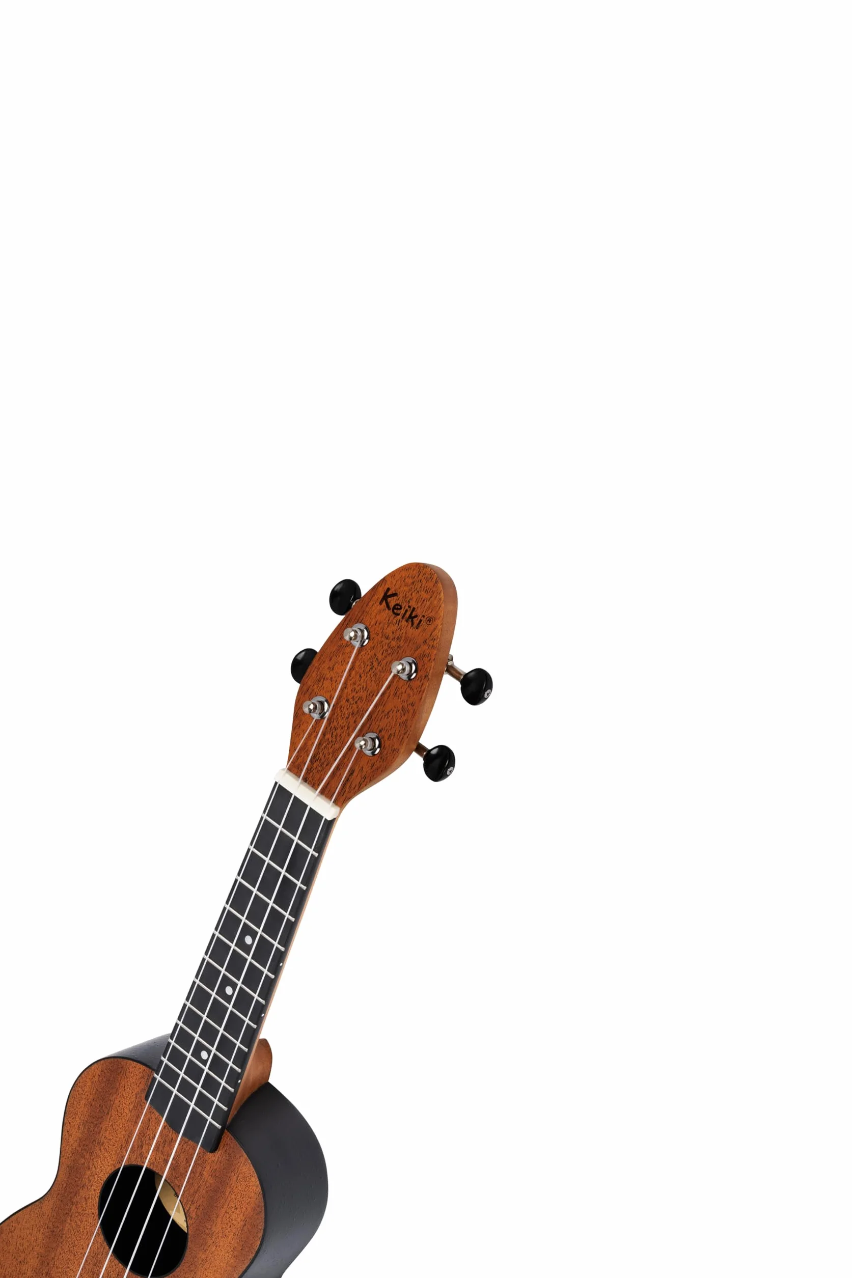 Ortega Guitars Leworęczne Ukulele Sopranowe – Akustyczne – Seria Keiki K2 – w Zestawie z Akcesoriami – Mahoń/ABS, Wykończenie Naturalne (K2-MAH-L)
