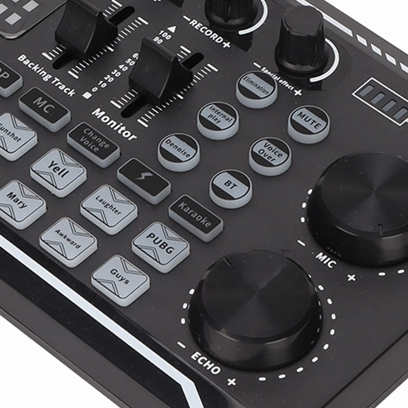Zewnętrzna Karta Dźwiękowa, Adapter Audio USB Karta Dźwiękowa na żywo Mikser DJ Sprzęt do Podcastów 16 Bitów 44,1 KHz Dwukanałowy Wielofunkcyjny, do Karaoke, Elektro, Zmiany Głosu, Krzyków, Popularne